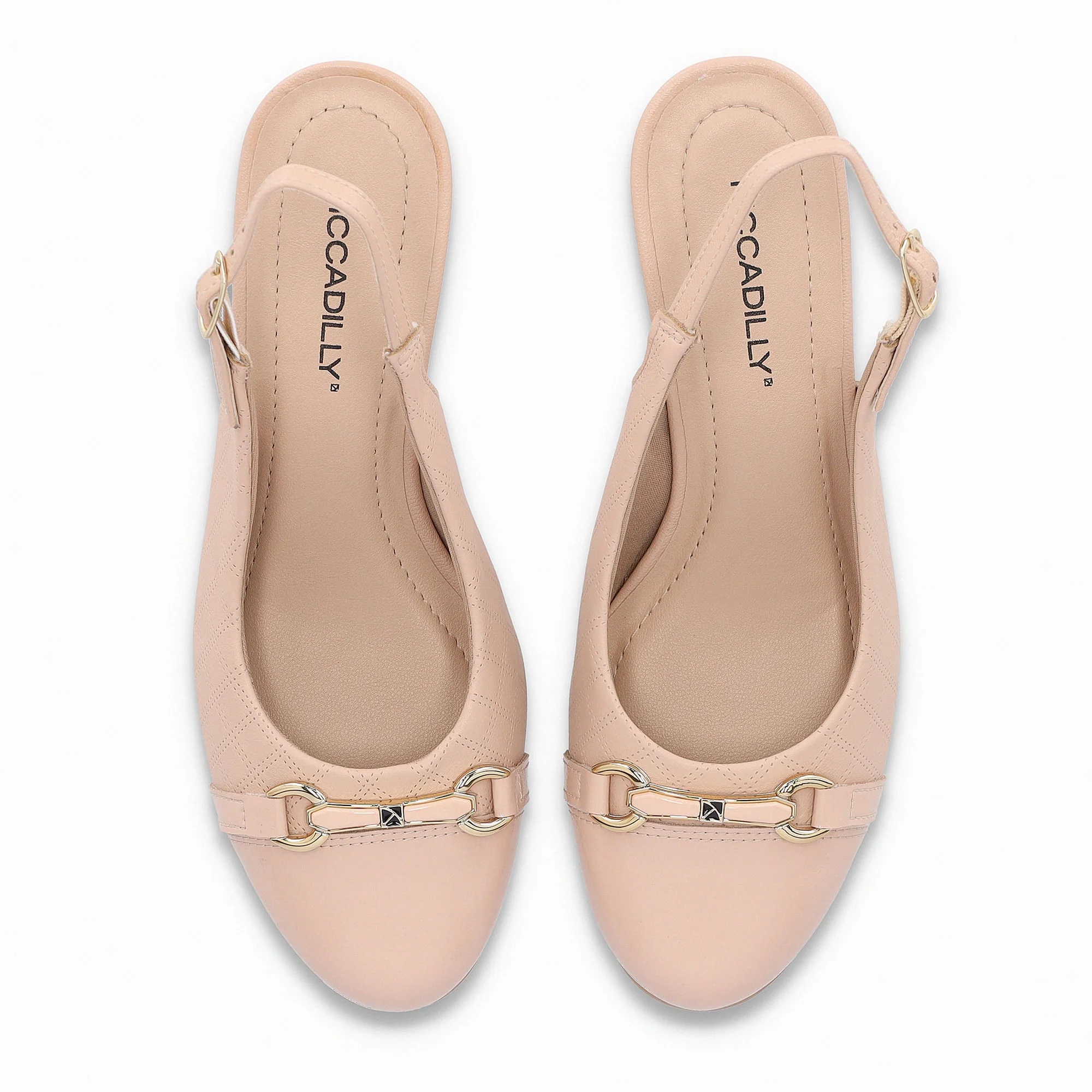 Sapato Slingback Laura Salto Médio Rose Bege 5