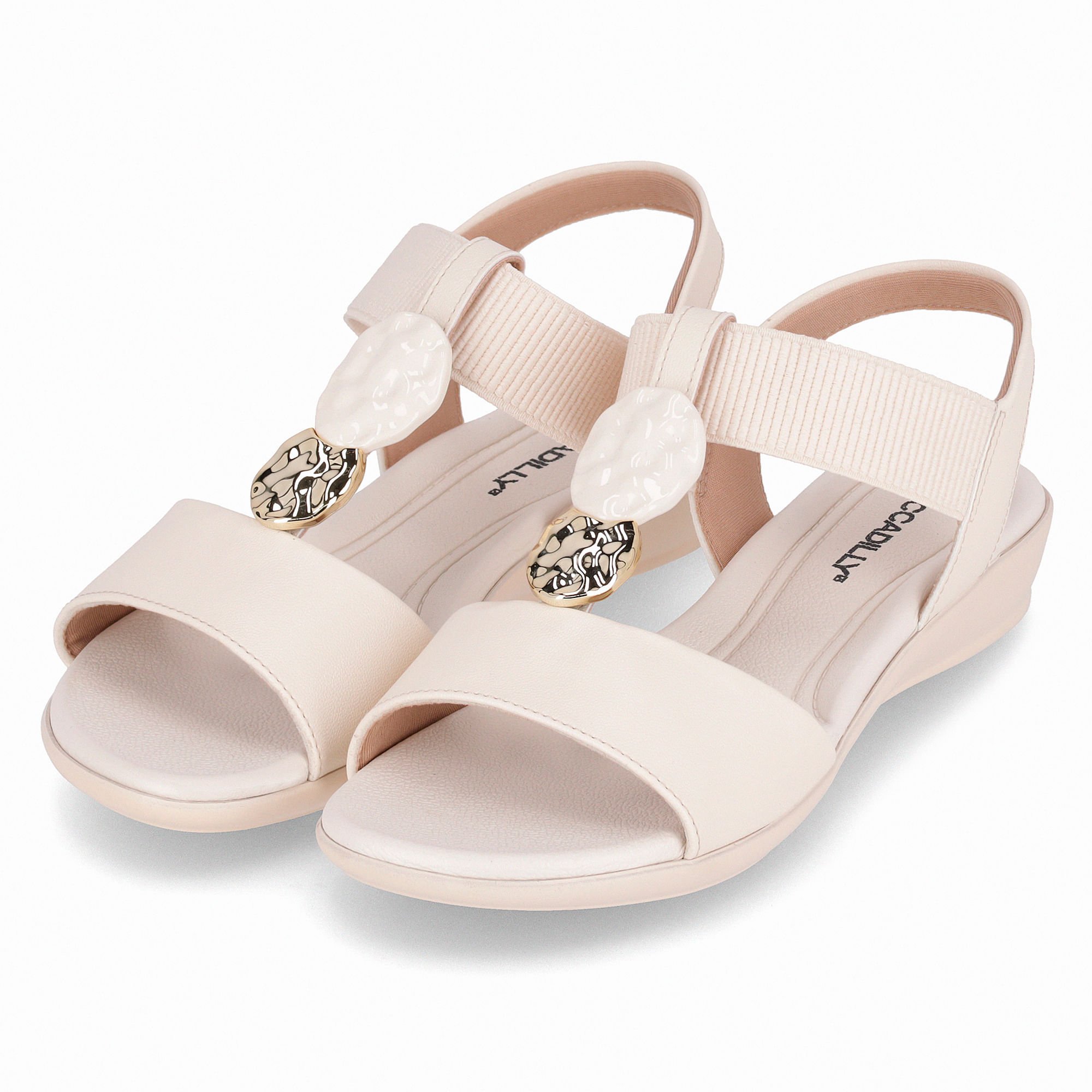 Sandália Camila Anabela Baixo Off White Branco 2