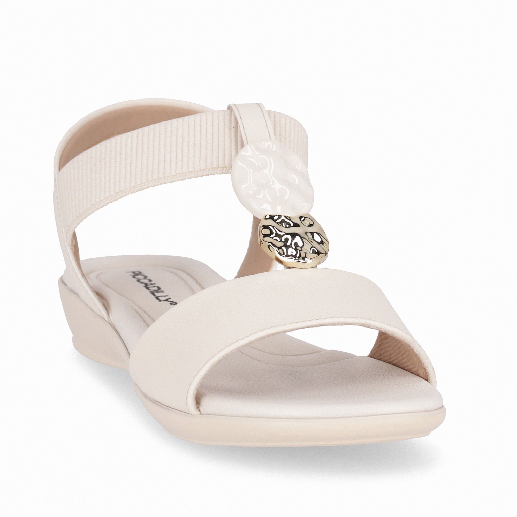 Sandália Camila Anabela Baixo Off White Branco 3