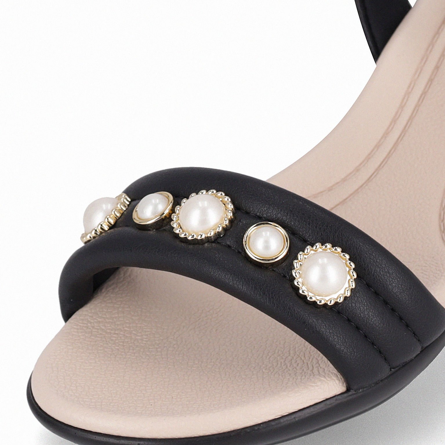 Sandália Camila Anabela Baixo Preto Preto 4