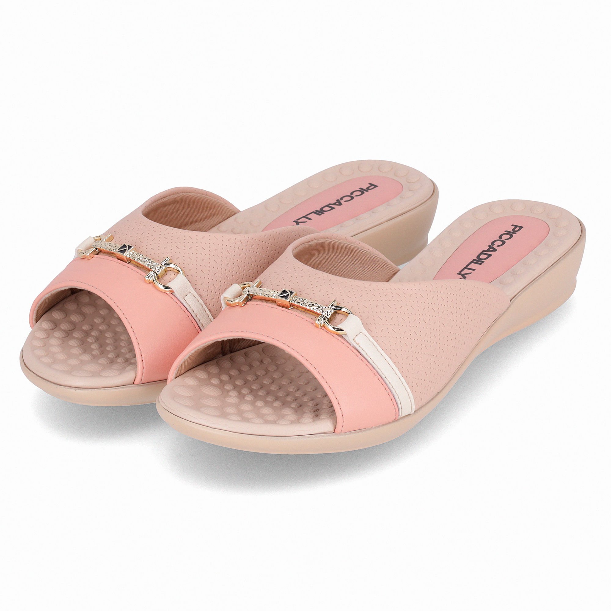 Tamanco Camila Rasteira Rose com Iogurte Rosa 2