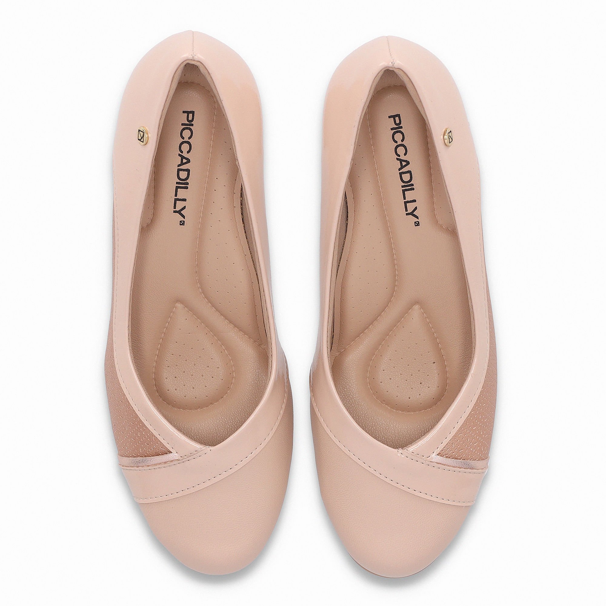 Scarpin Laura Salto Médio Rose com Ouro Rosado Bege 5