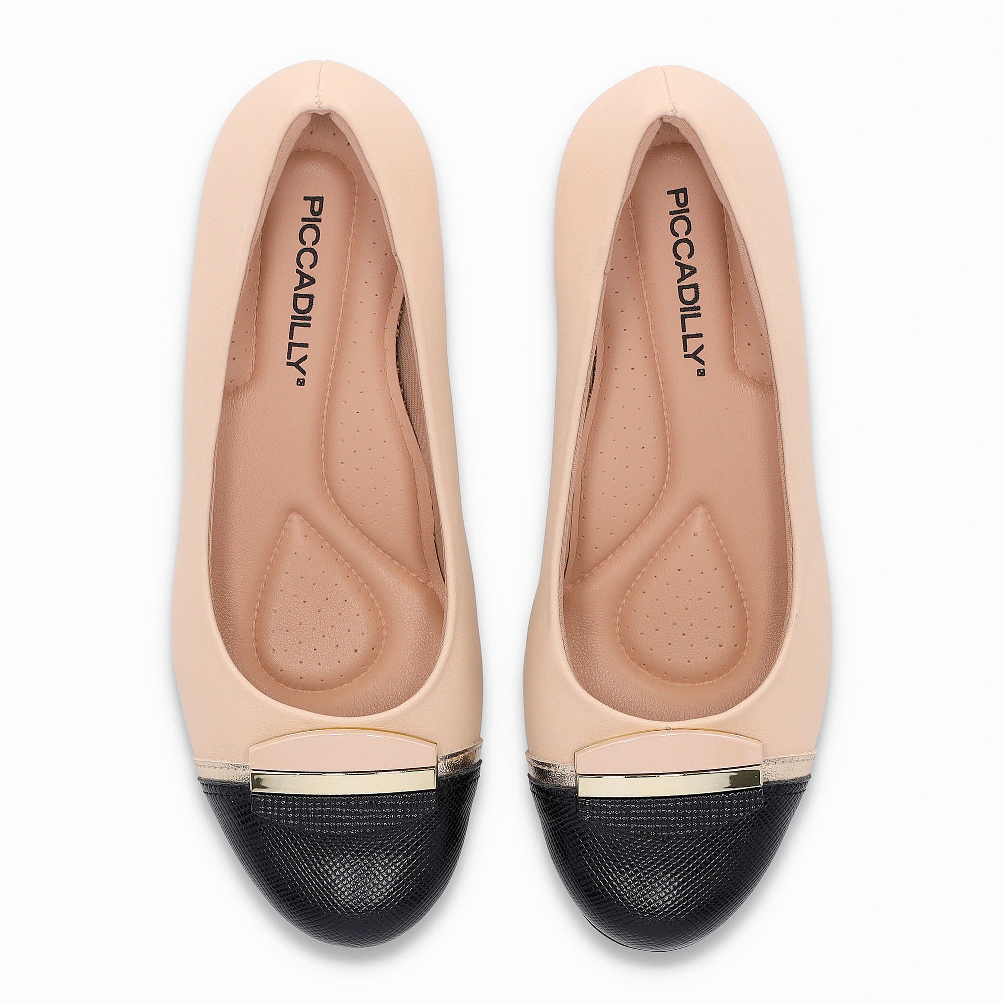 Scarpin Laura Salto Médio Brule com Preto Bege 5