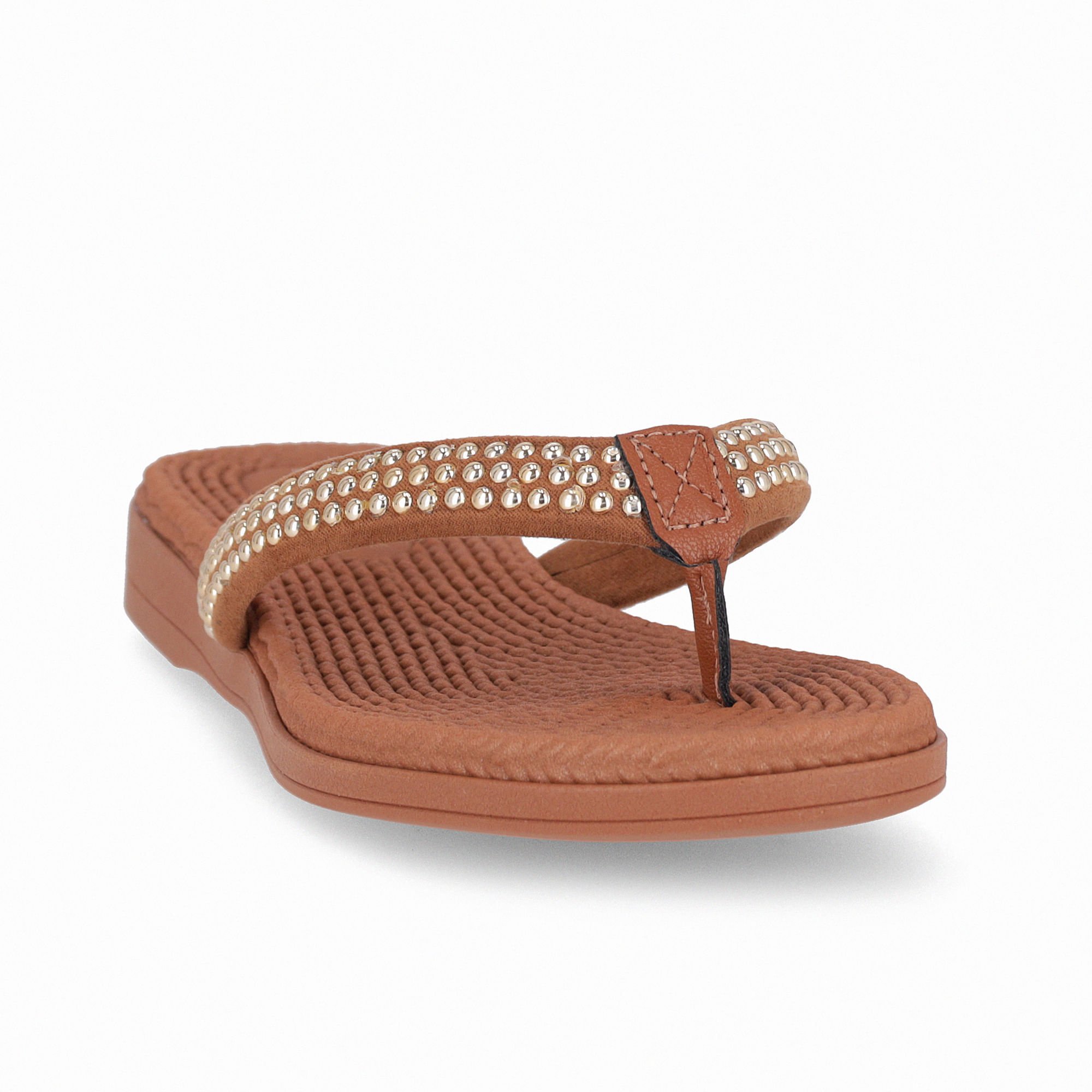 Rasteirinha Adla Caramelo com Ocre Marrom 3