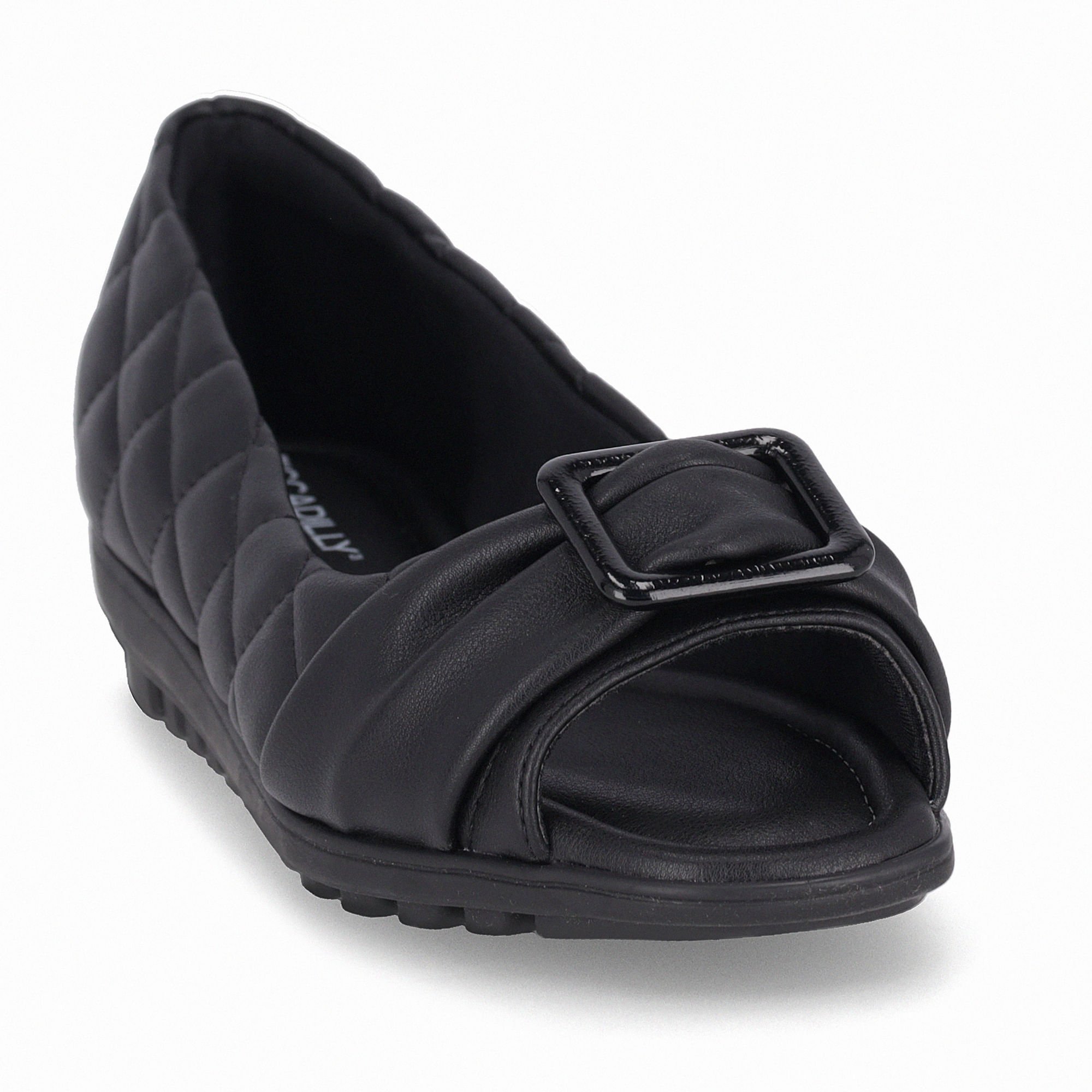 Peep Toe Aline Anabela Baixo Preto Preto 3