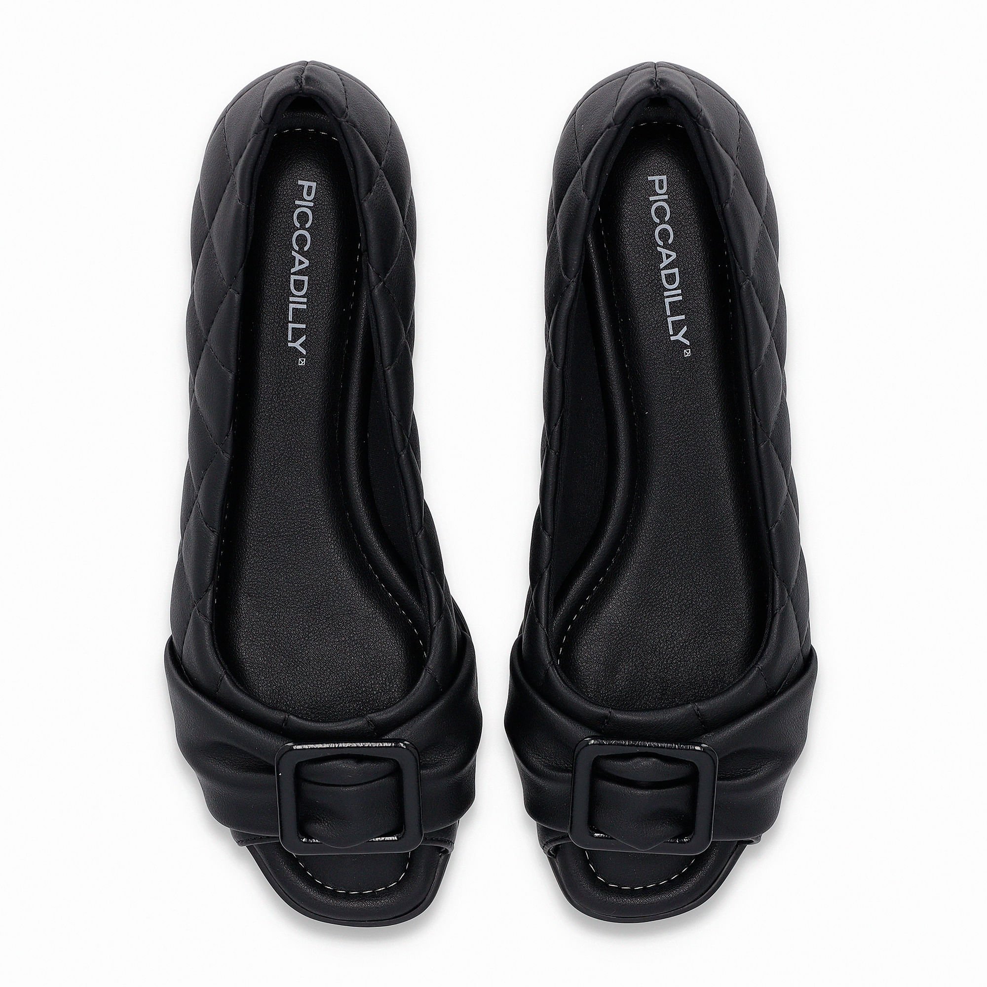 Peep Toe Aline Anabela Baixo Preto Preto 5