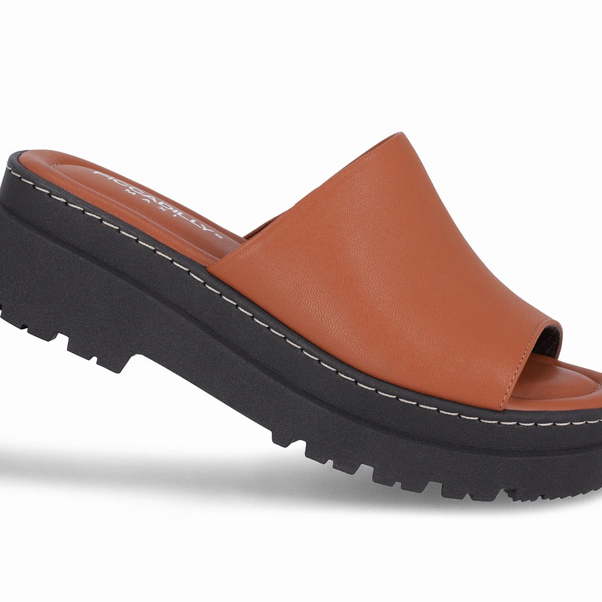 PICCADILLY MAXI - Tamanco Salto Médio Ocre Marrom 4