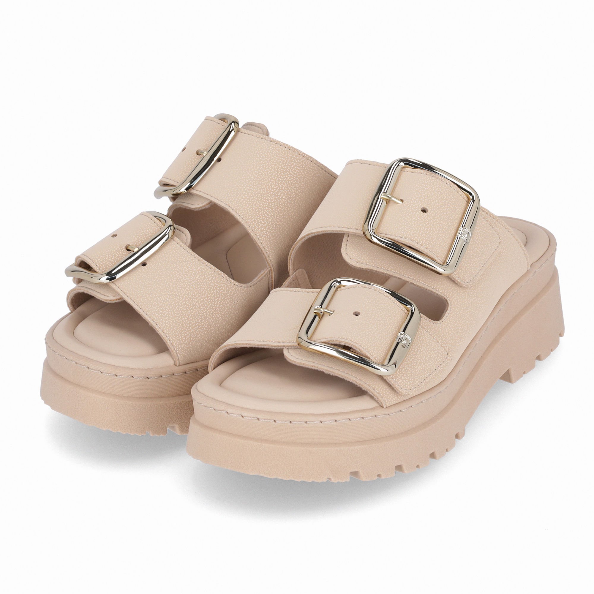 PICCADILLY MAXI - Tamanco Salto Médio Brule Bege 2