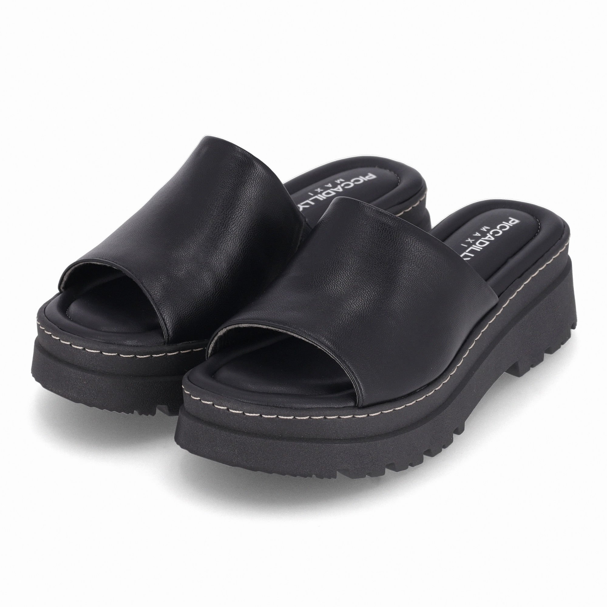 PICCADILLY MAXI - Tamanco Salto Médio Preto Preto 2