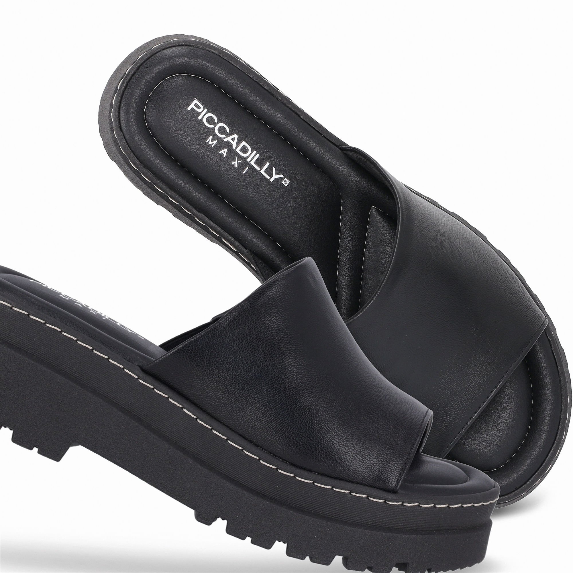 PICCADILLY MAXI - Tamanco Salto Médio Preto Preto 4