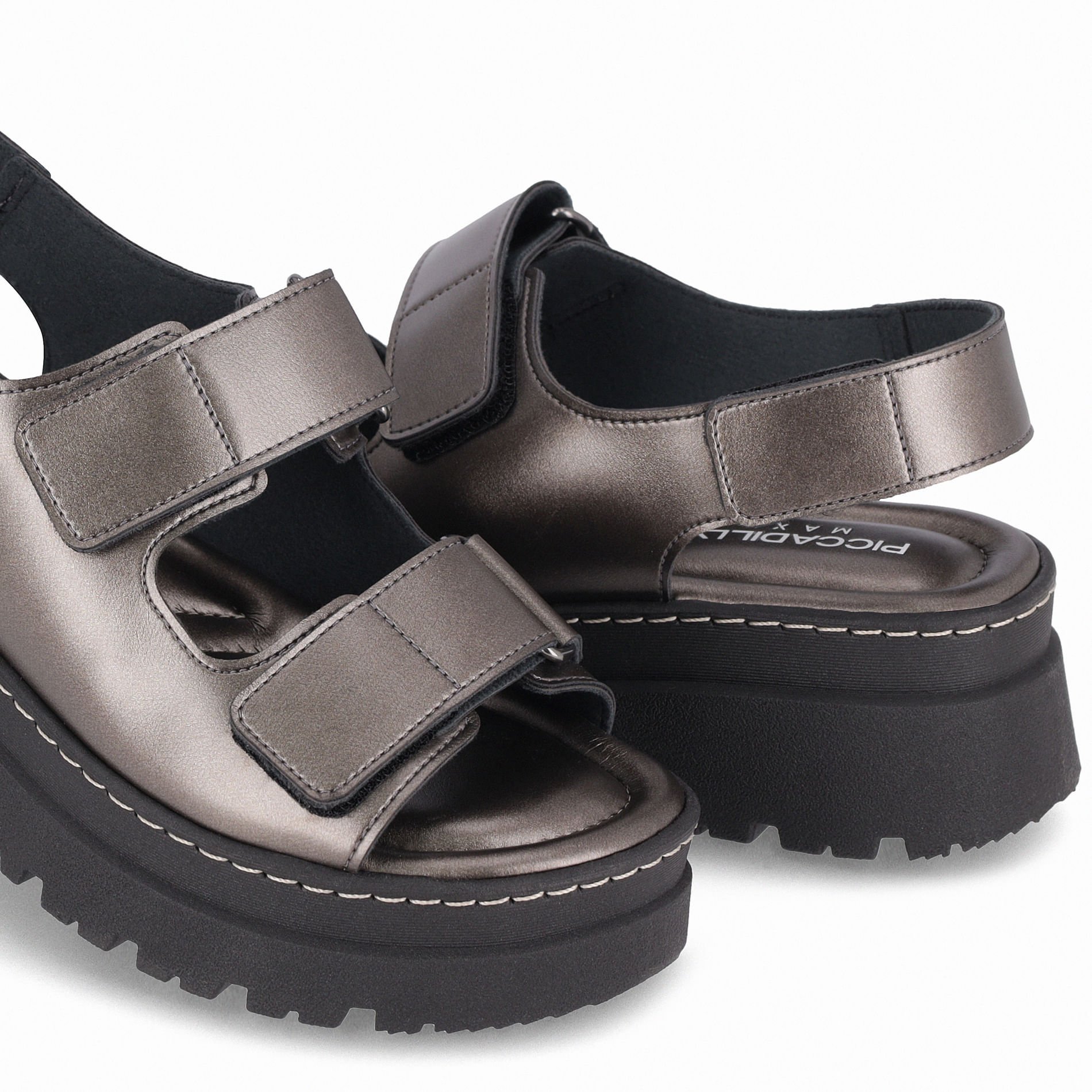 PICCADILLY MAXI - Sandália Salto Médio Pewter Pewter 6