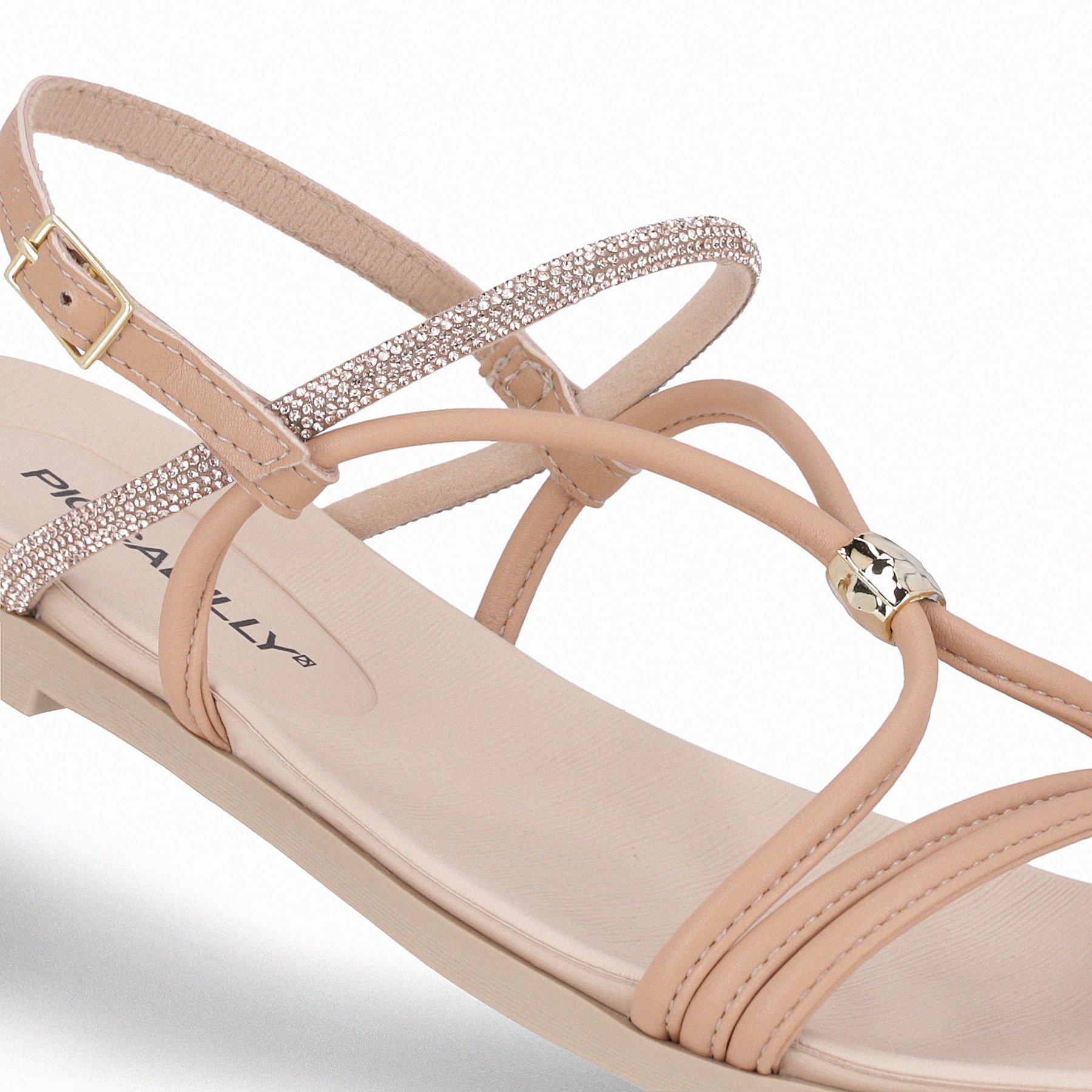 Rasteirinha Mari Nude Claro com Rose Bege 4