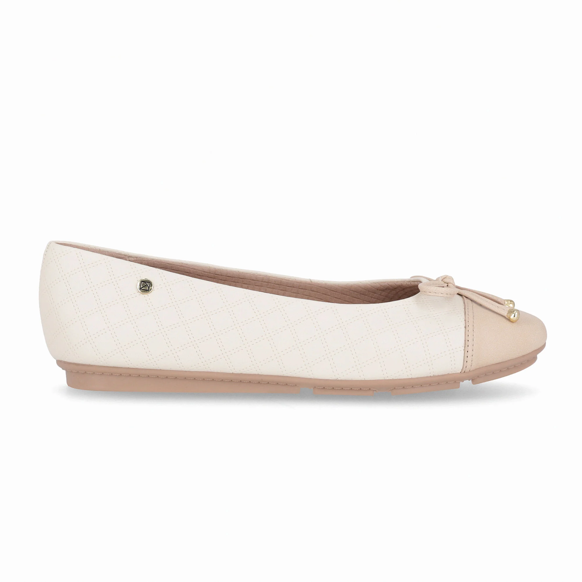 PICCADILLY MAXI - Sapatilha Michele Salto Baixo Off White com Brule Off White/Bege 5