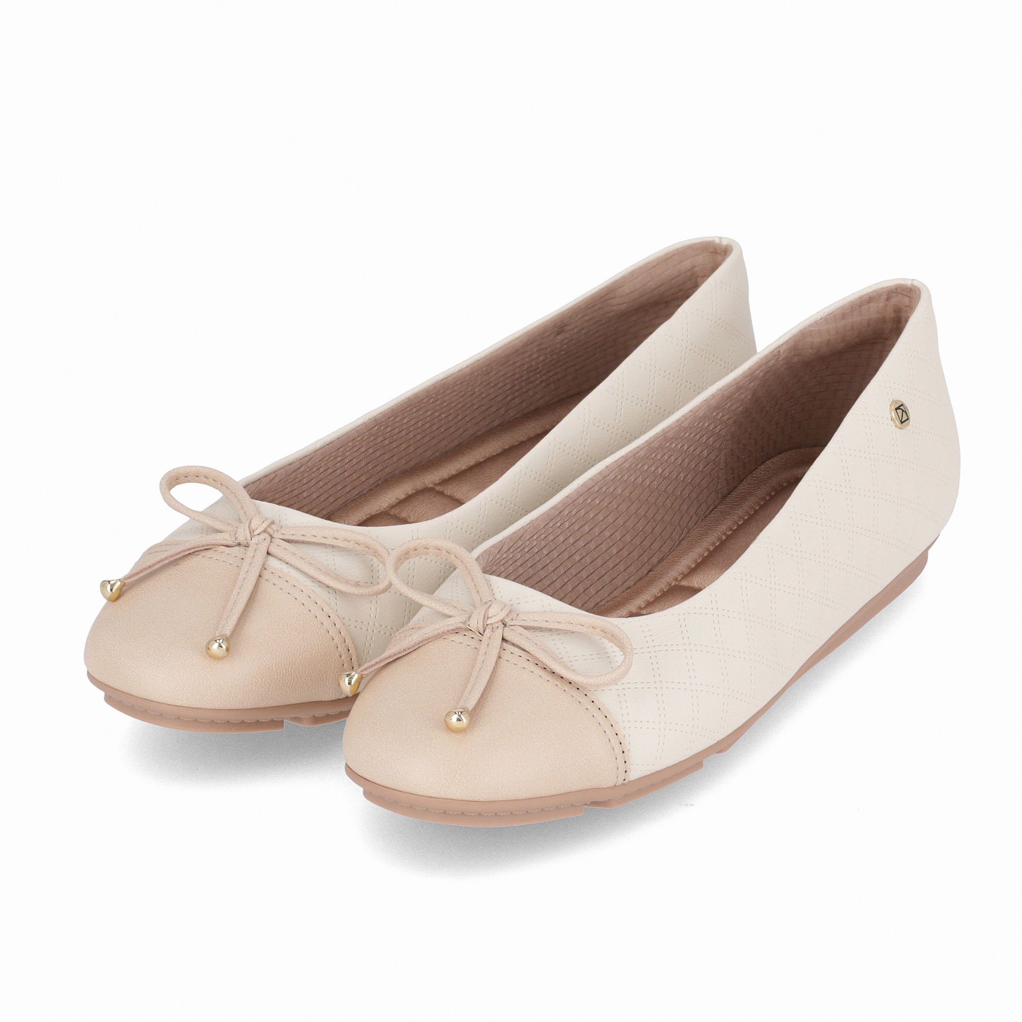 PICCADILLY MAXI - Sapatilha Michele Salto Baixo Off White com Brule