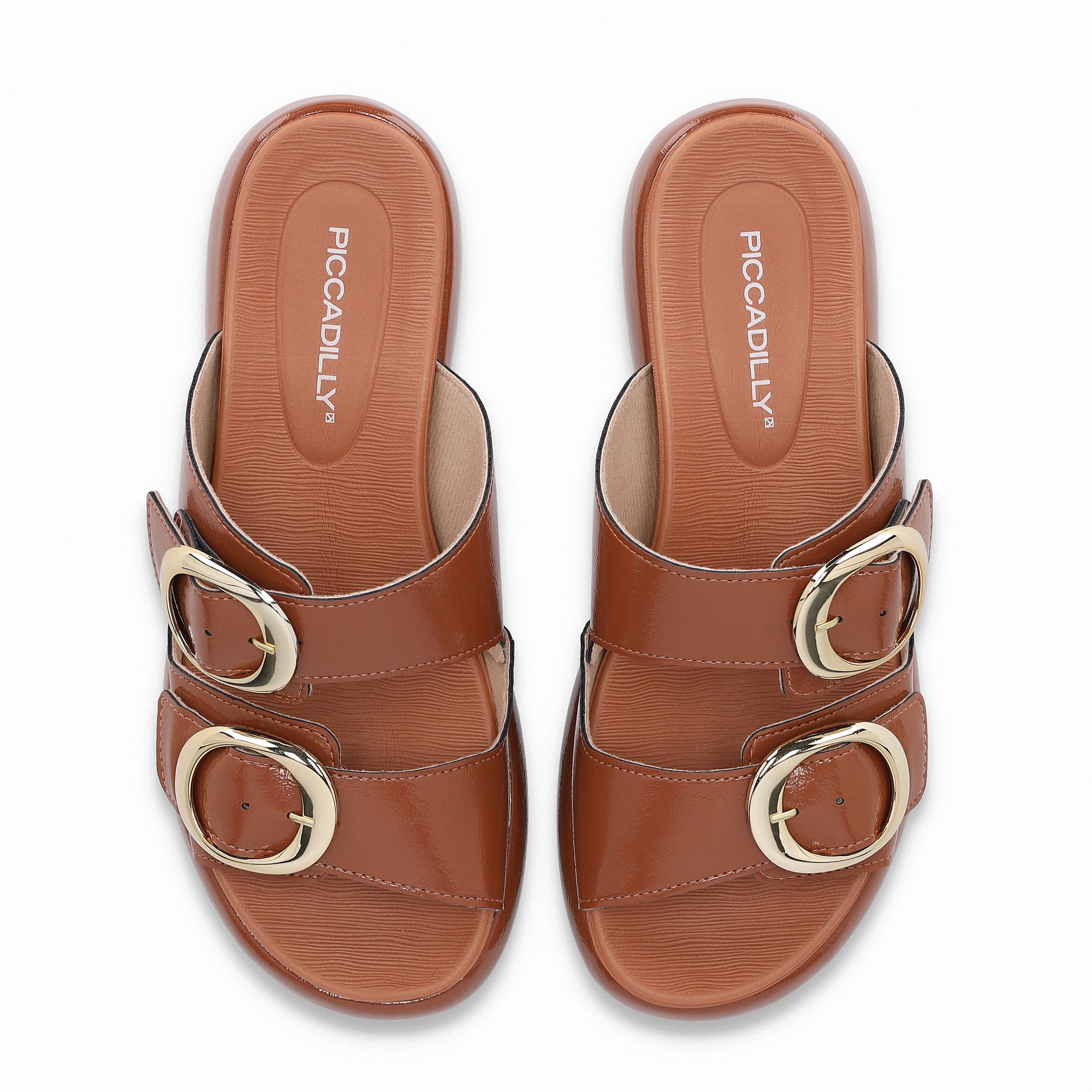 Tamanco Sol Anabela Médio Ocre Marrom 5