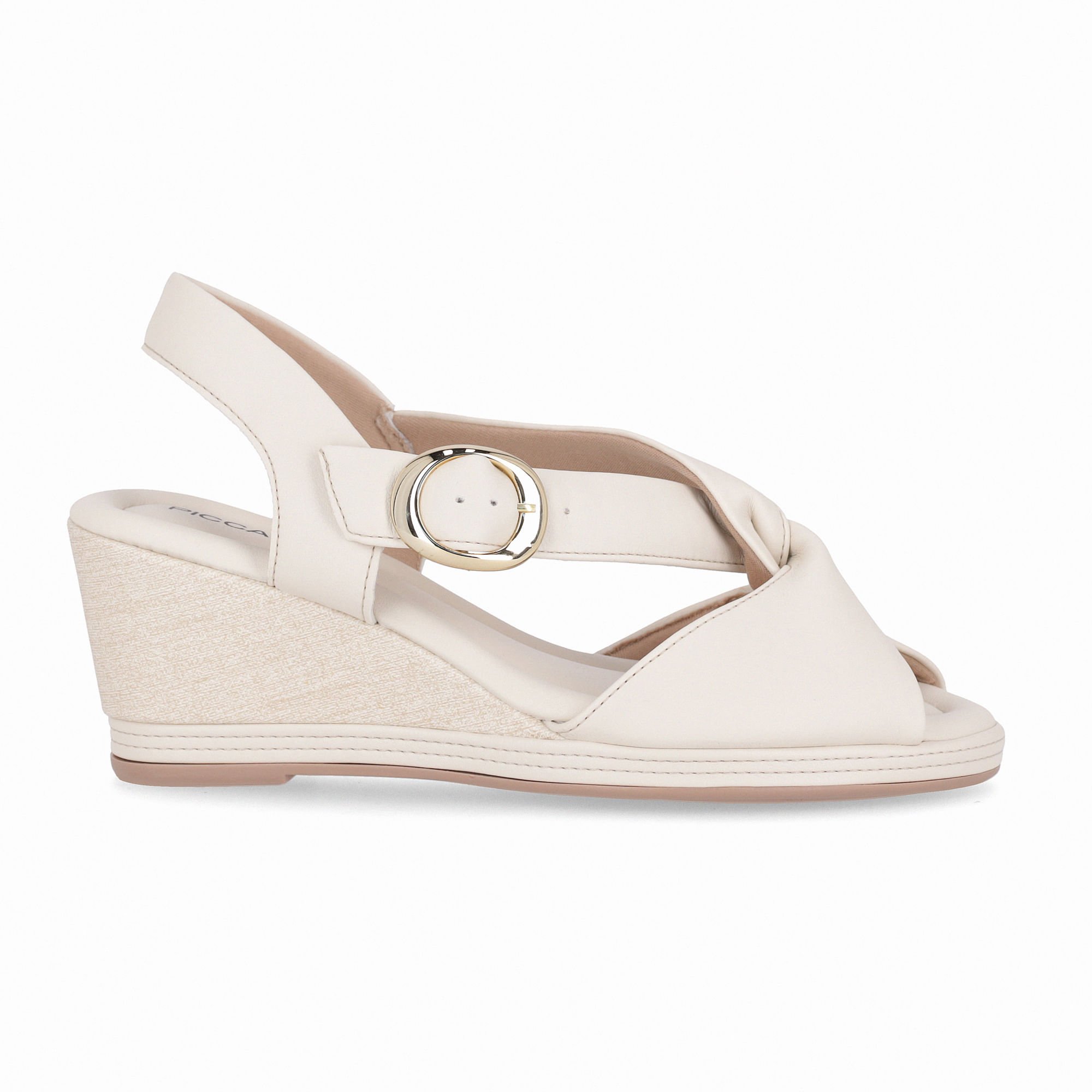 Sandália Alice Anabela Alto Off White