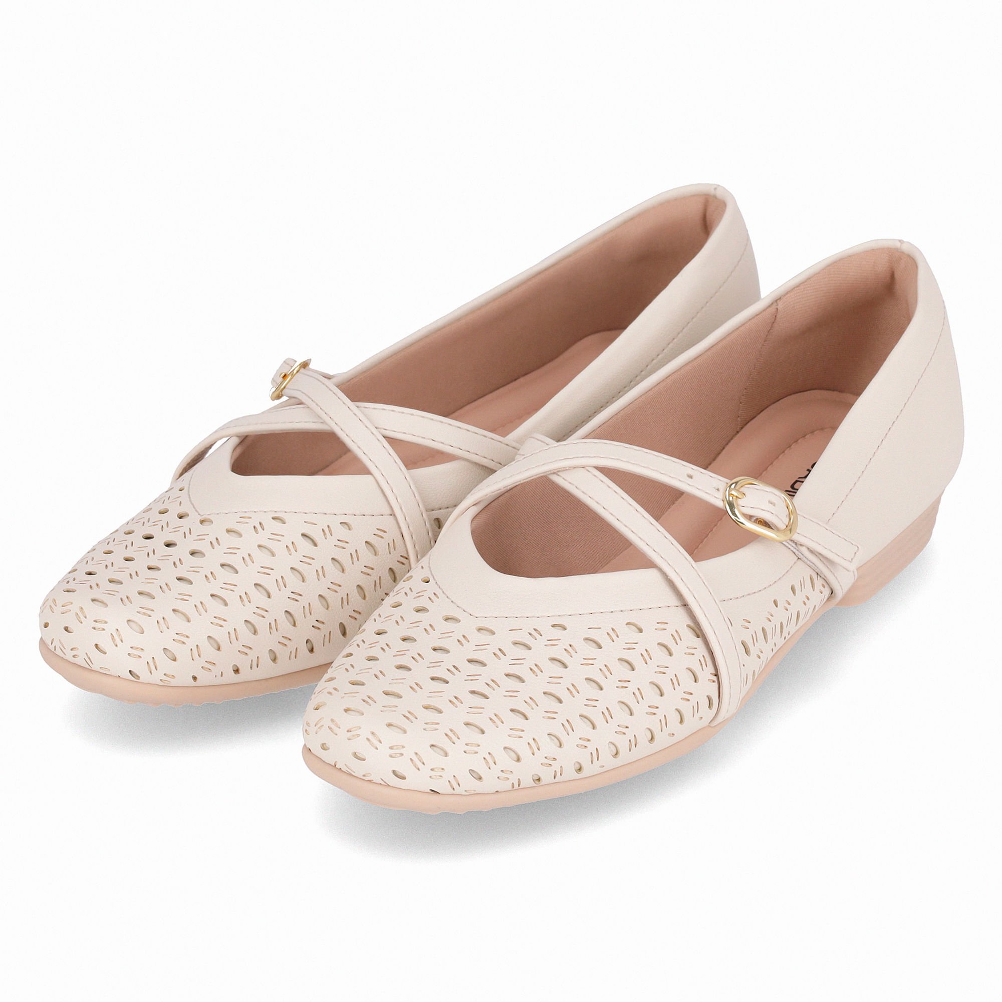 Sapatilha Boneca Raquel Salto Baixo Off White Off White 2