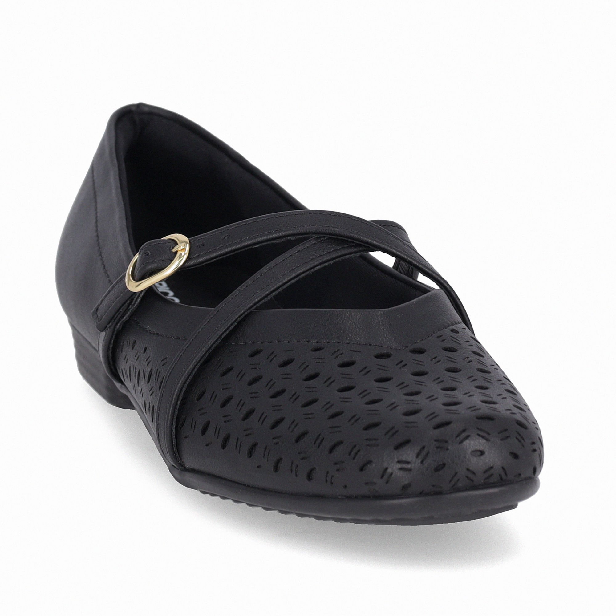 Sapatilha Boneca Raquel Salto Baixo Preto Preto 3