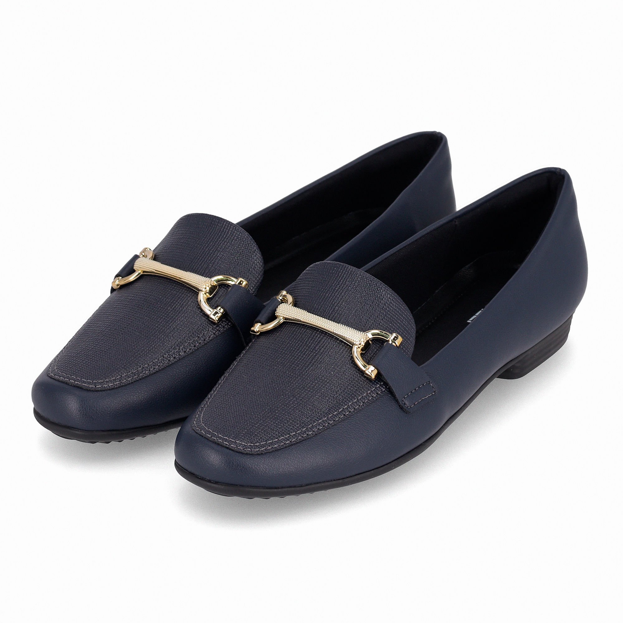 Loafer Raquel Salto Baixo Navy Azul Marinho 2