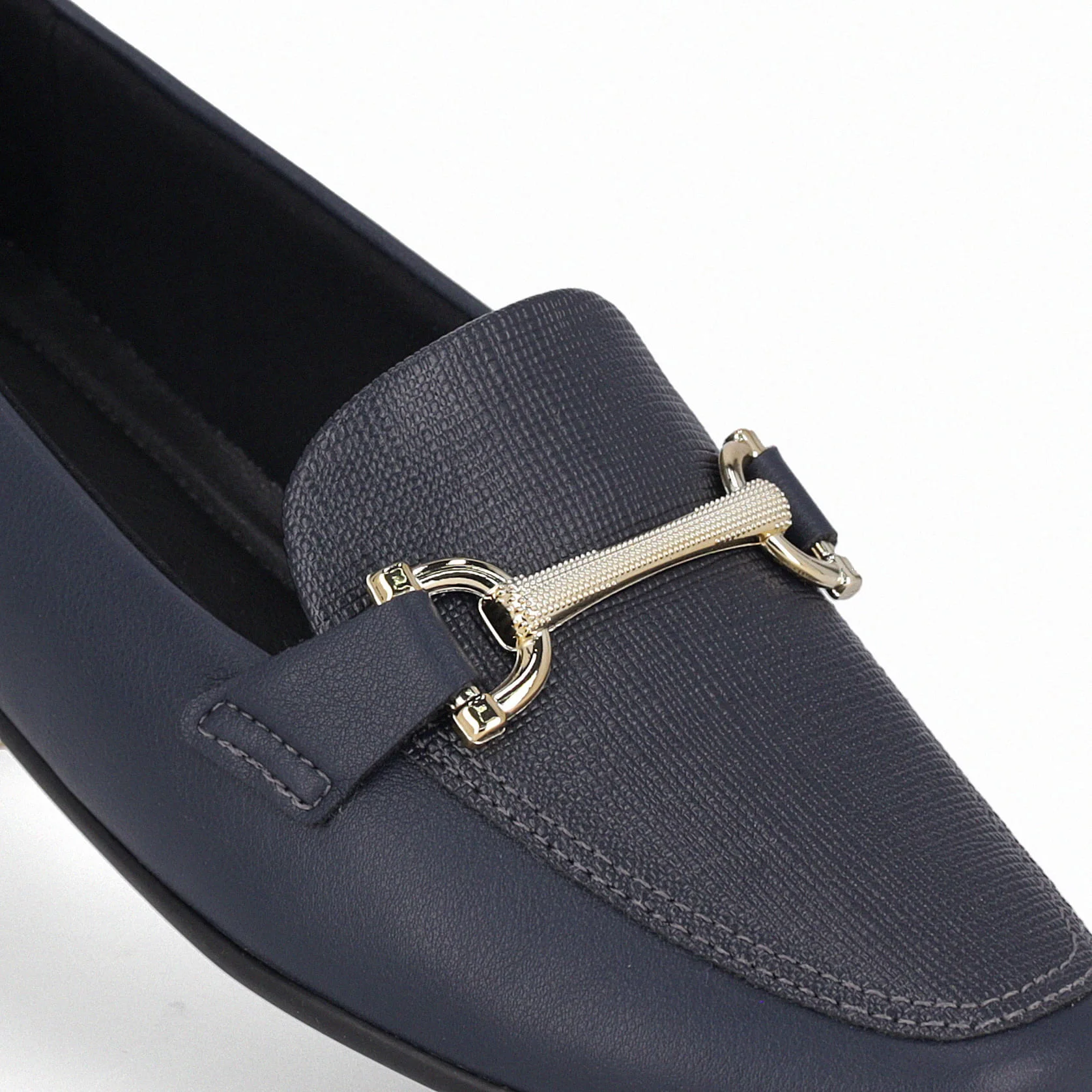 Loafer Raquel Salto Baixo Navy Azul Marinho 4