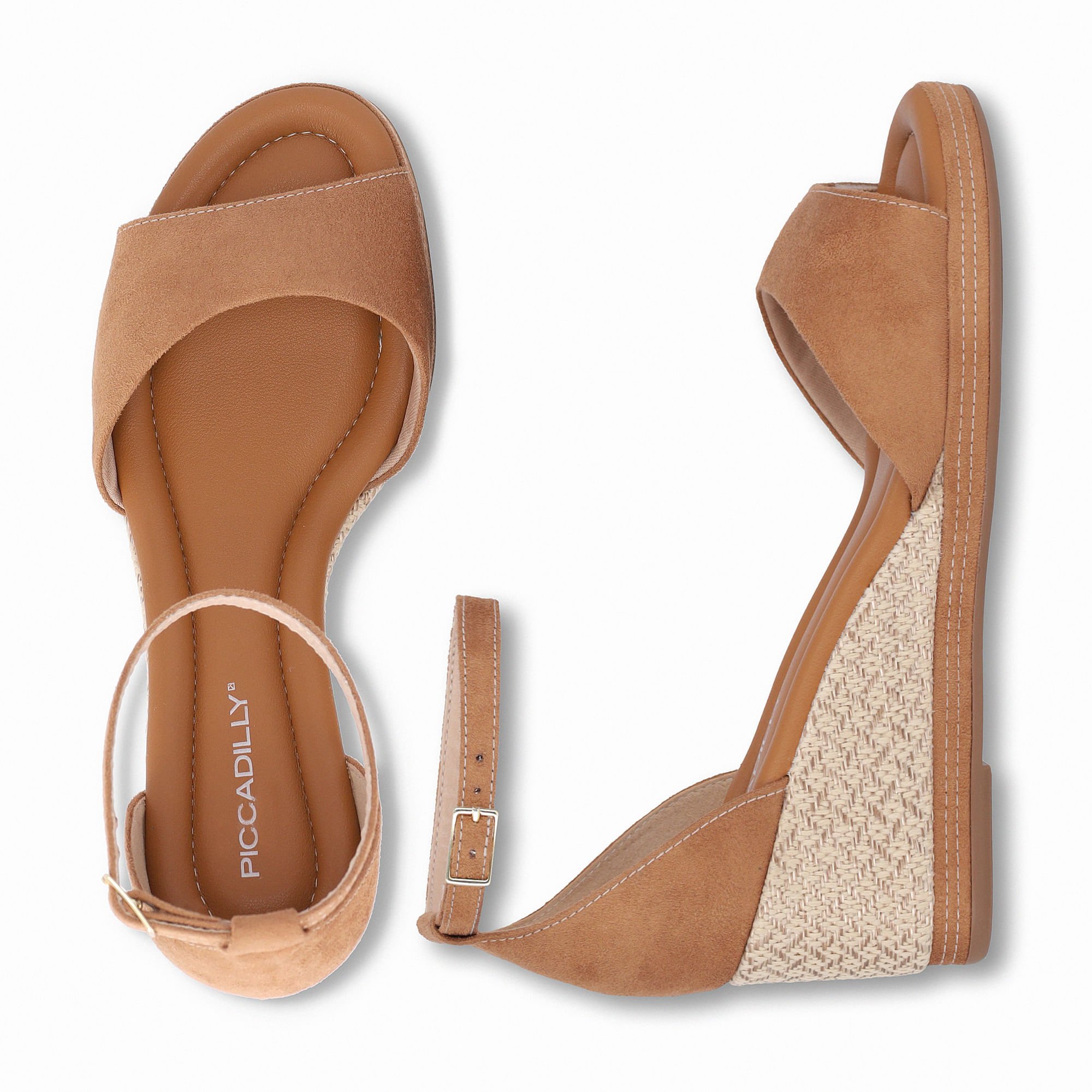 Sandália Alice Anabela Alto Mascavo Marrom 4