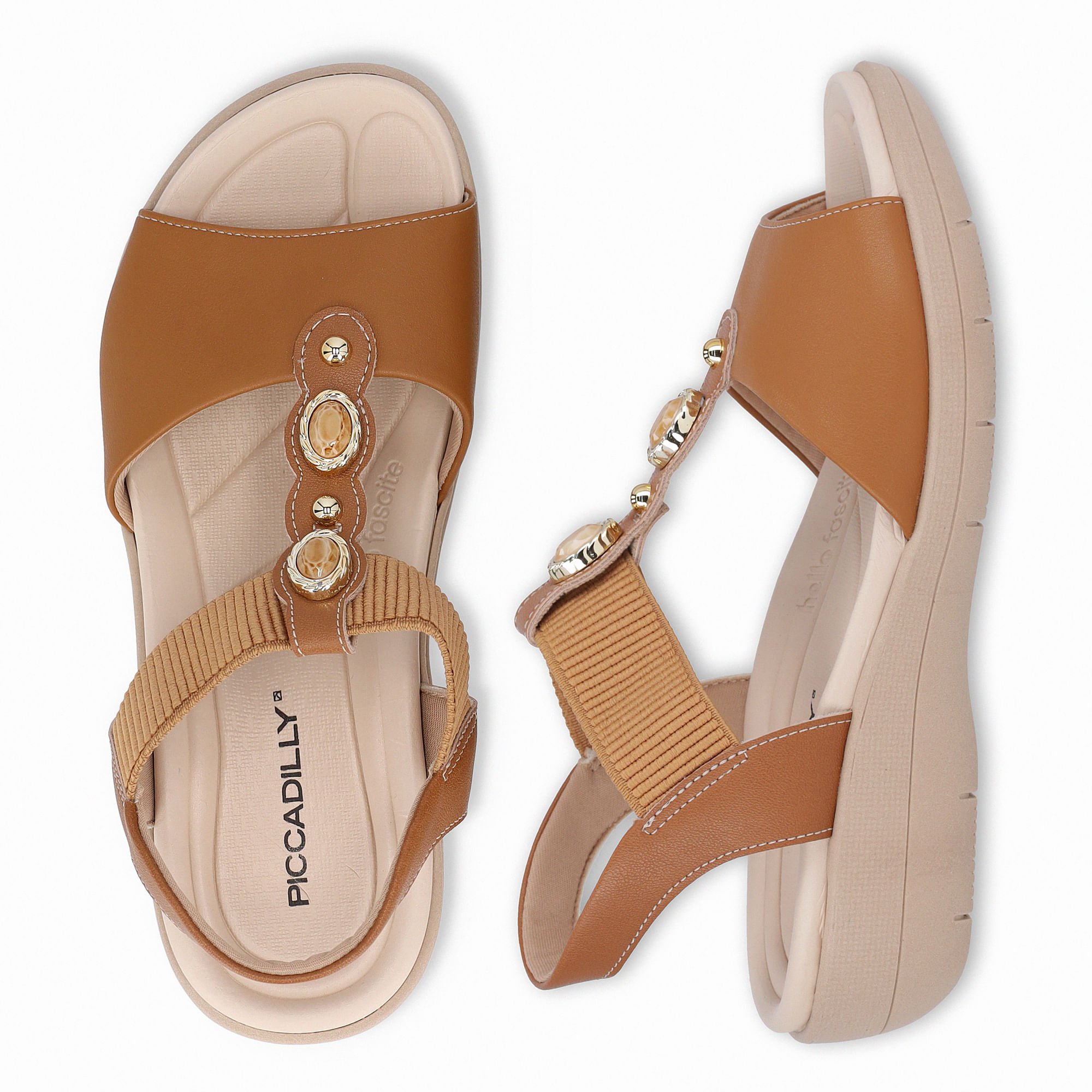 Sandália Fascite Anabela Médio Mascavo Marrom 3