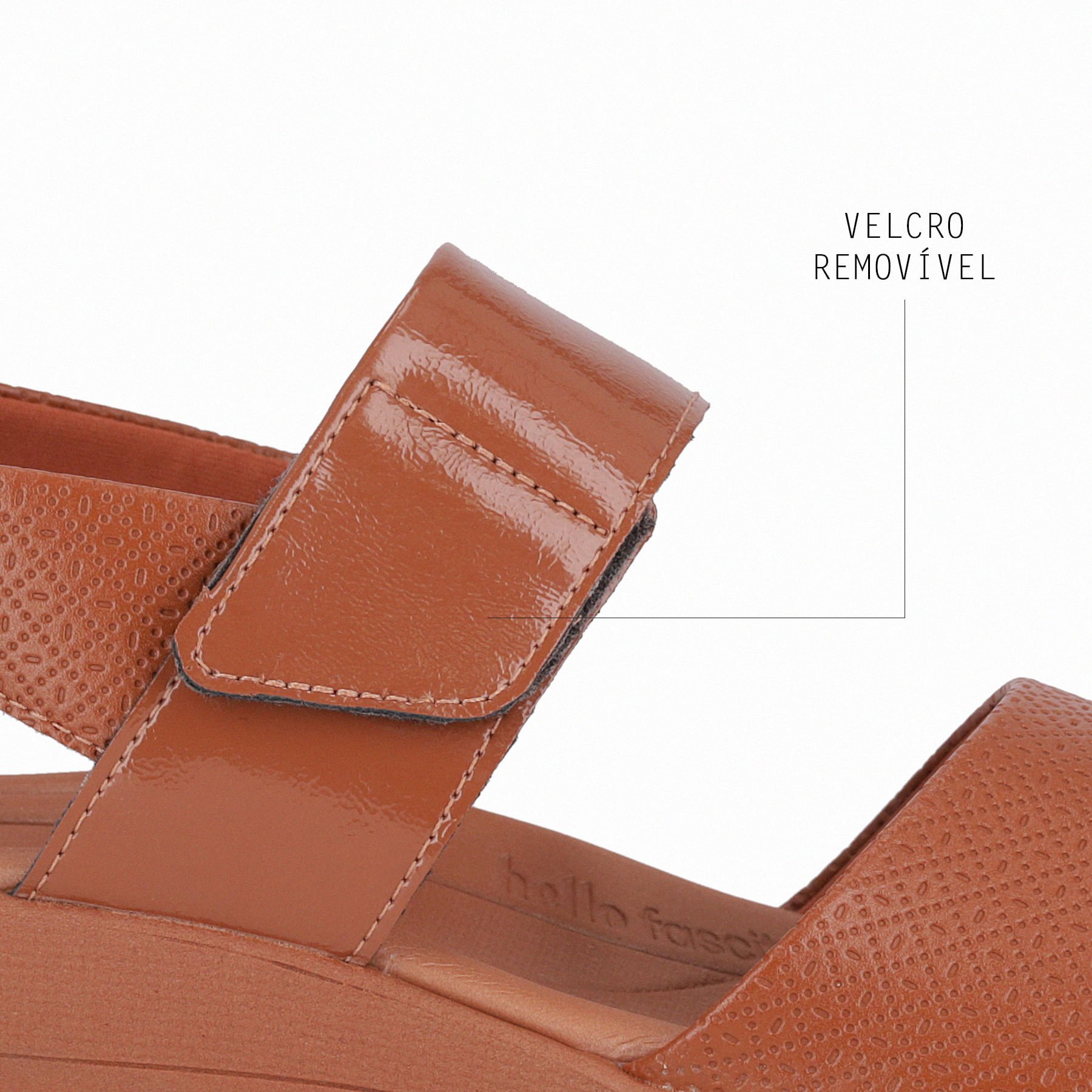 Sandália Fascite Anabela Médio Ocre Telha 3