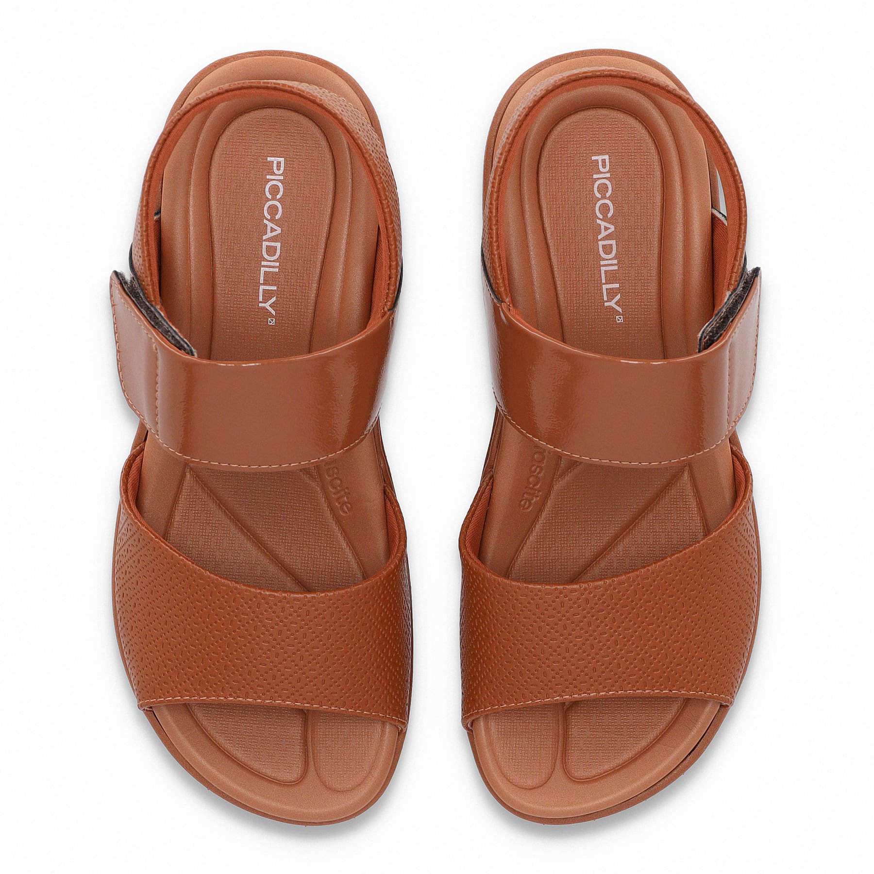 Sandália Fascite Anabela Médio Ocre Telha 4