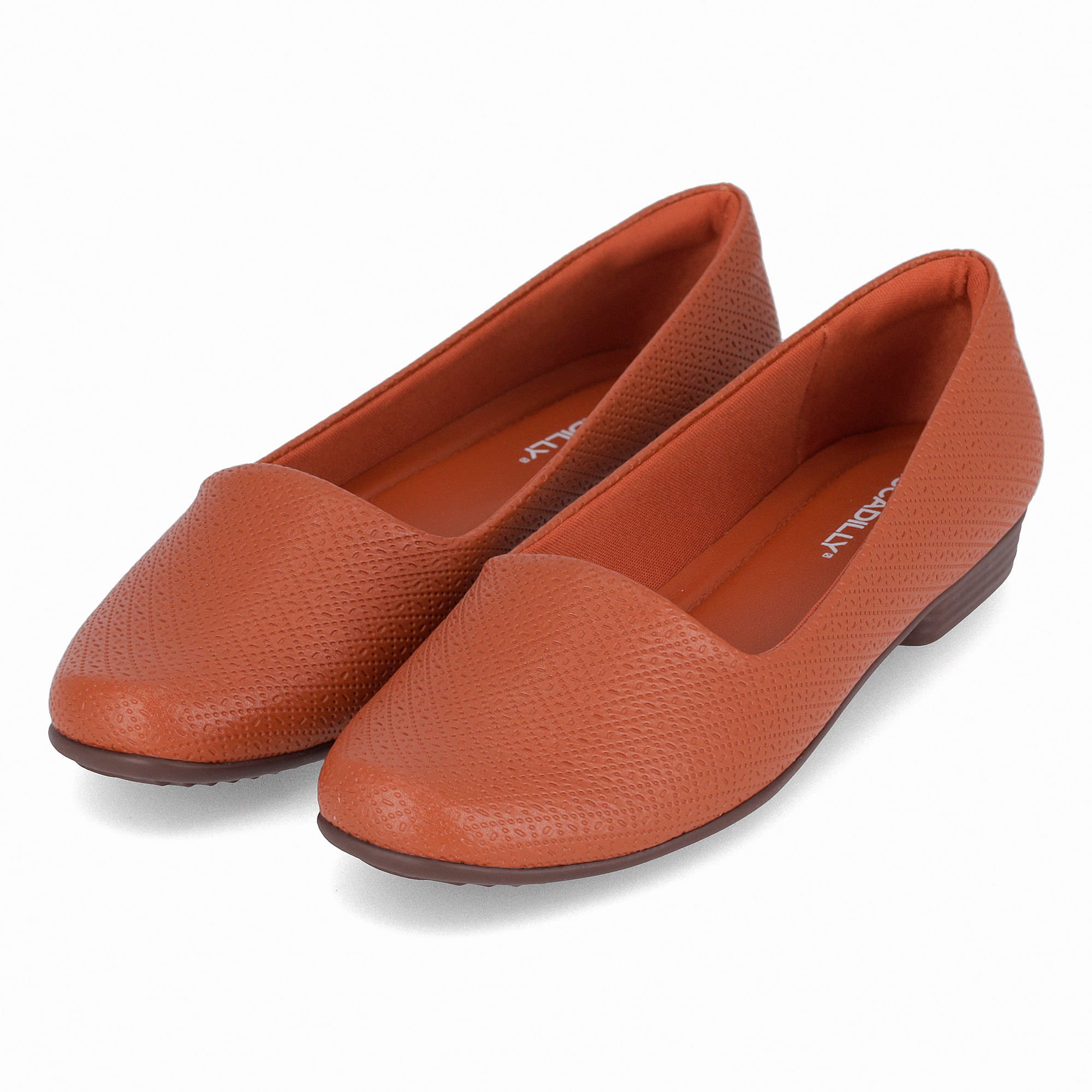 Sapatilha Raquel Salto Baixo Ocre Telha 2