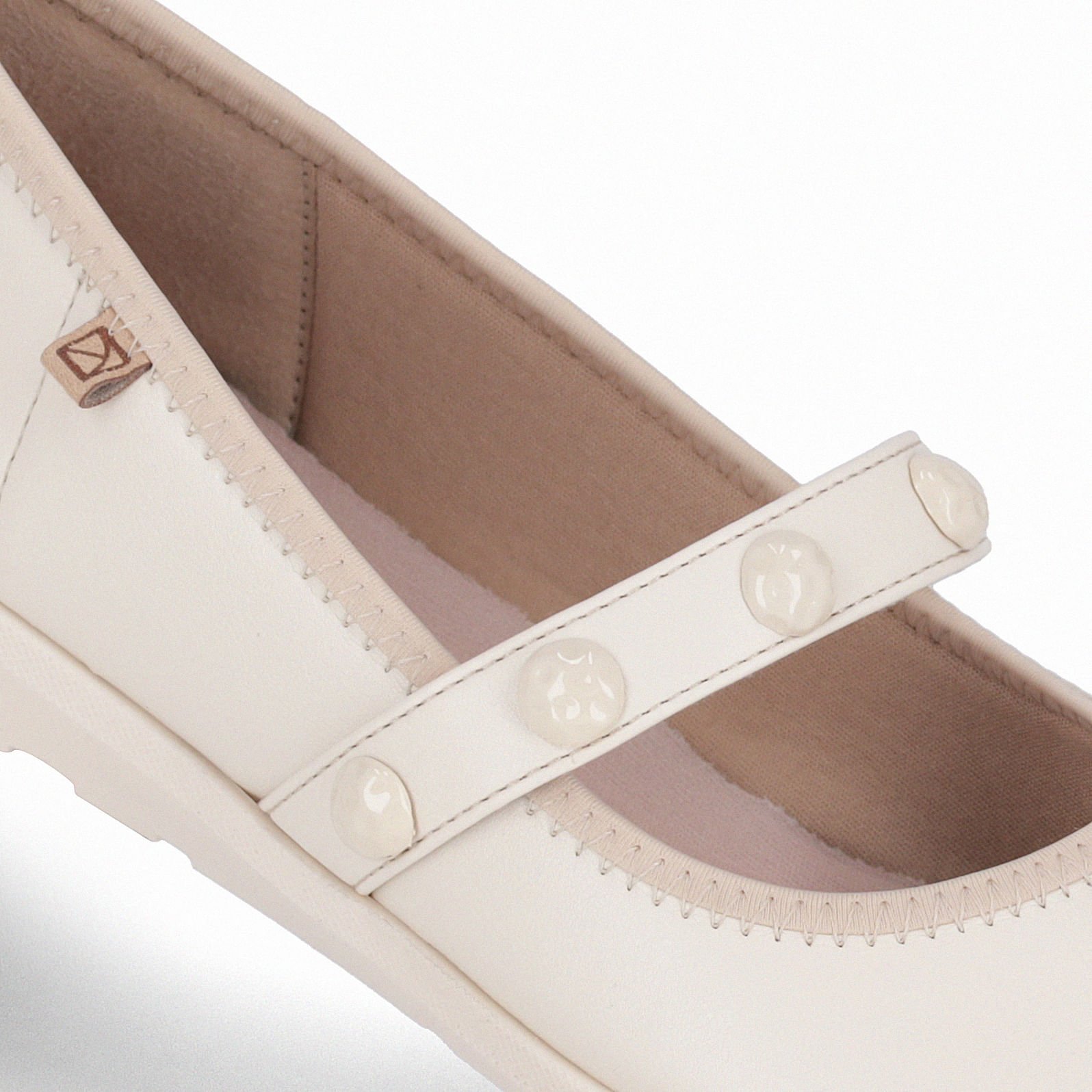 Sapatilha Boneca Solange Off White com Marfim Off White 4