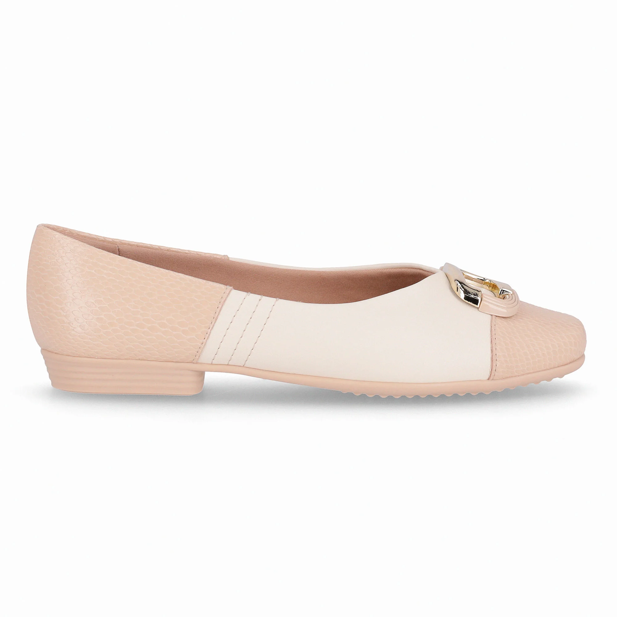 Sapatilha Raquel Salto Baixo Brule com Off White