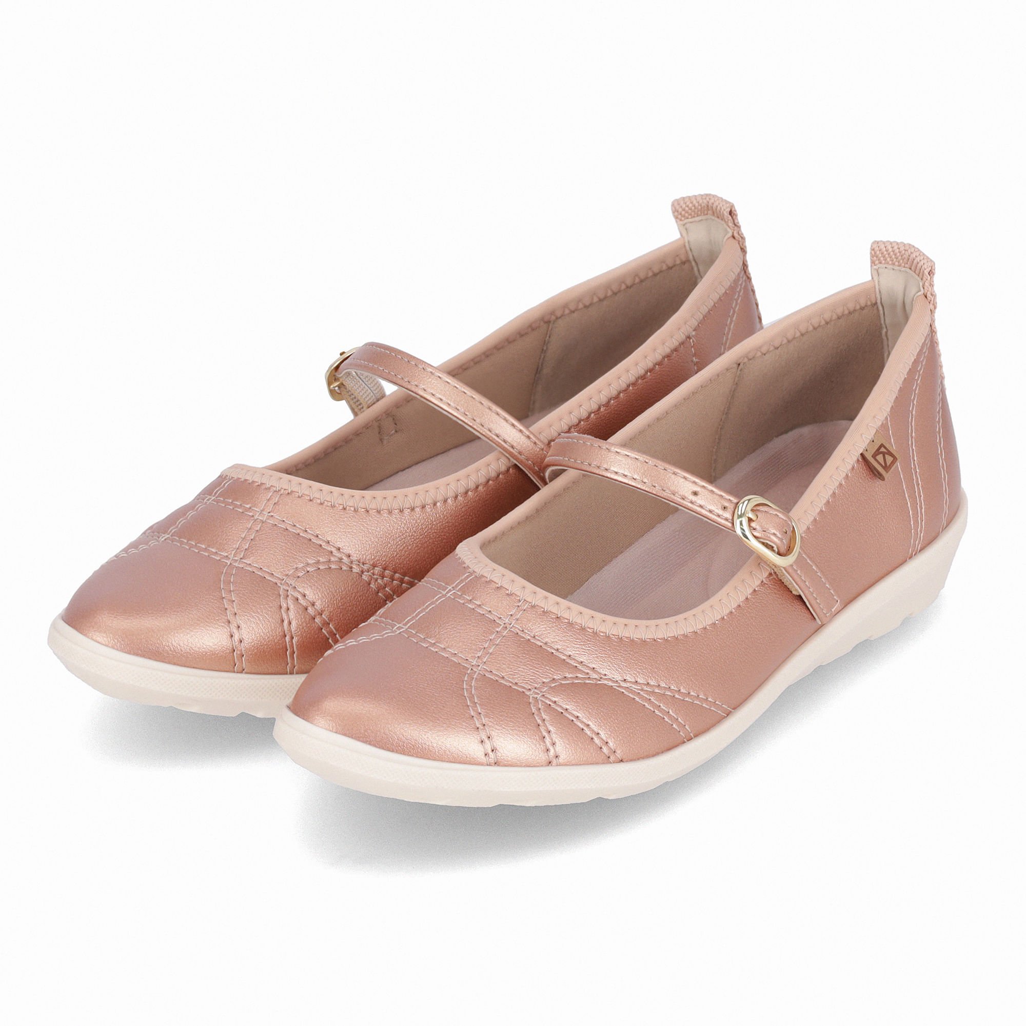 Sapatilha Boneca Ouro Rosado com Rose Rose Gold 2