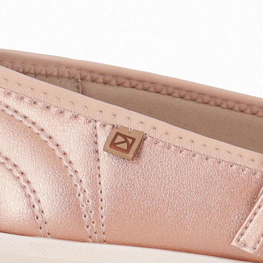 Sapatilha Boneca Ouro Rosado com Rose Rose Gold 4