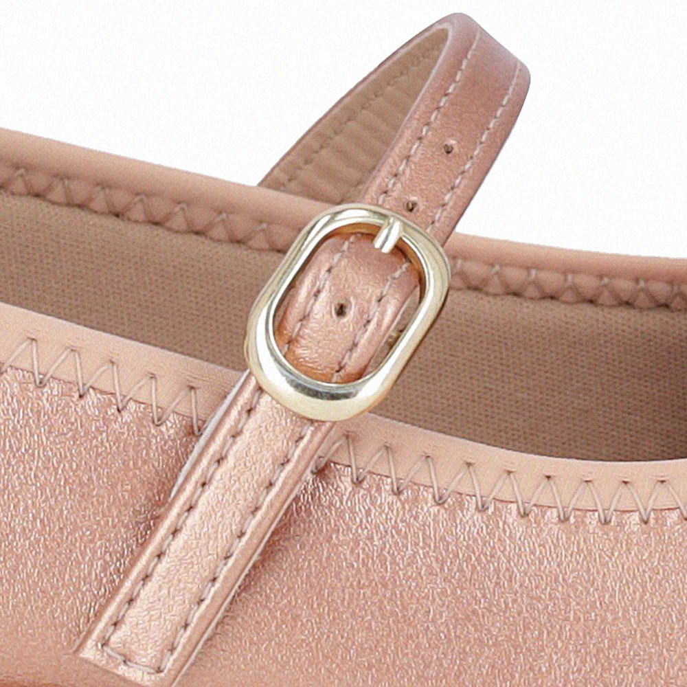 Sapatilha Boneca Ouro Rosado com Rose Rose Gold 5