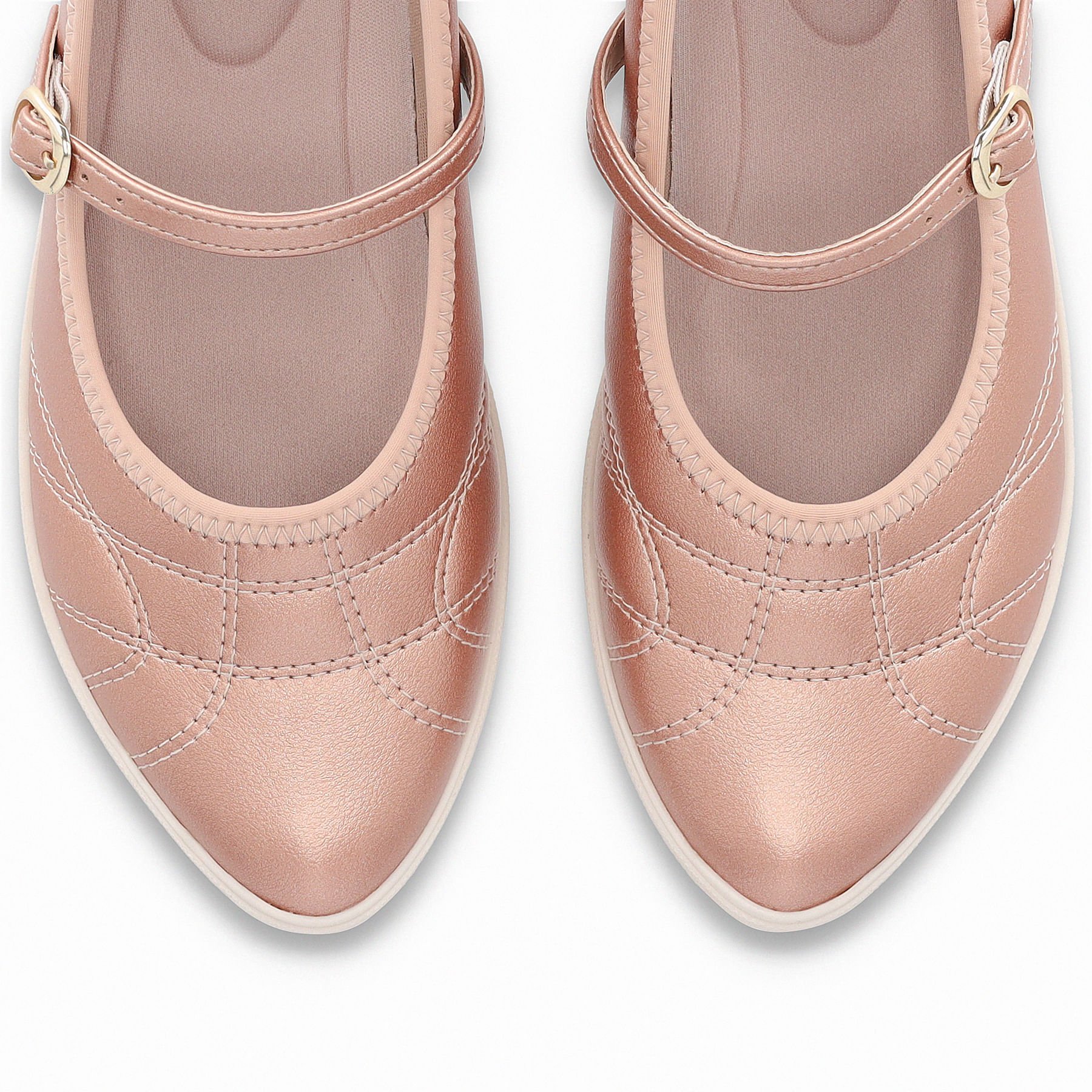 Sapatilha Boneca Ouro Rosado com Rose Rose Gold 6