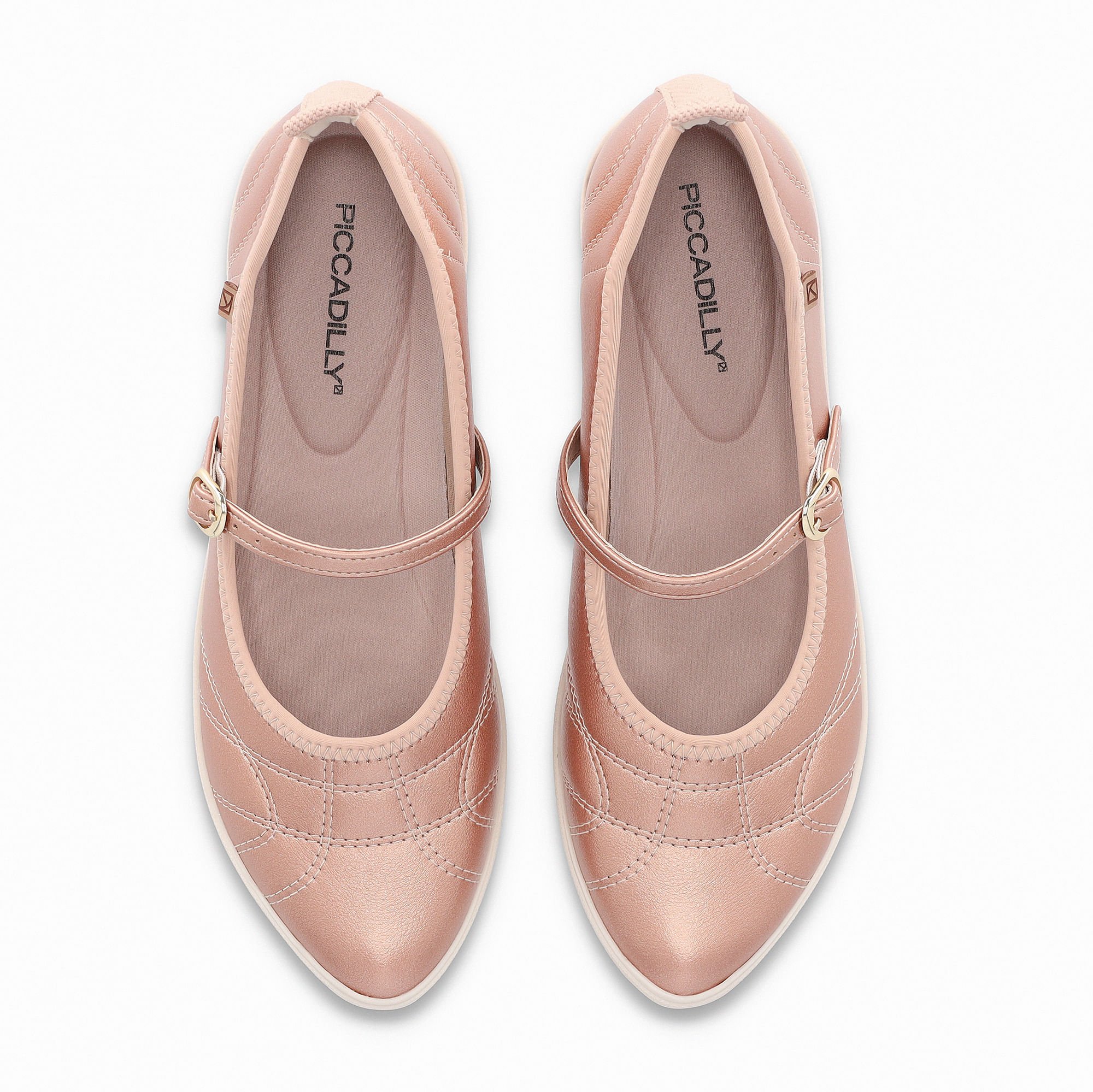 Sapatilha Boneca Ouro Rosado com Rose Rose Gold 7