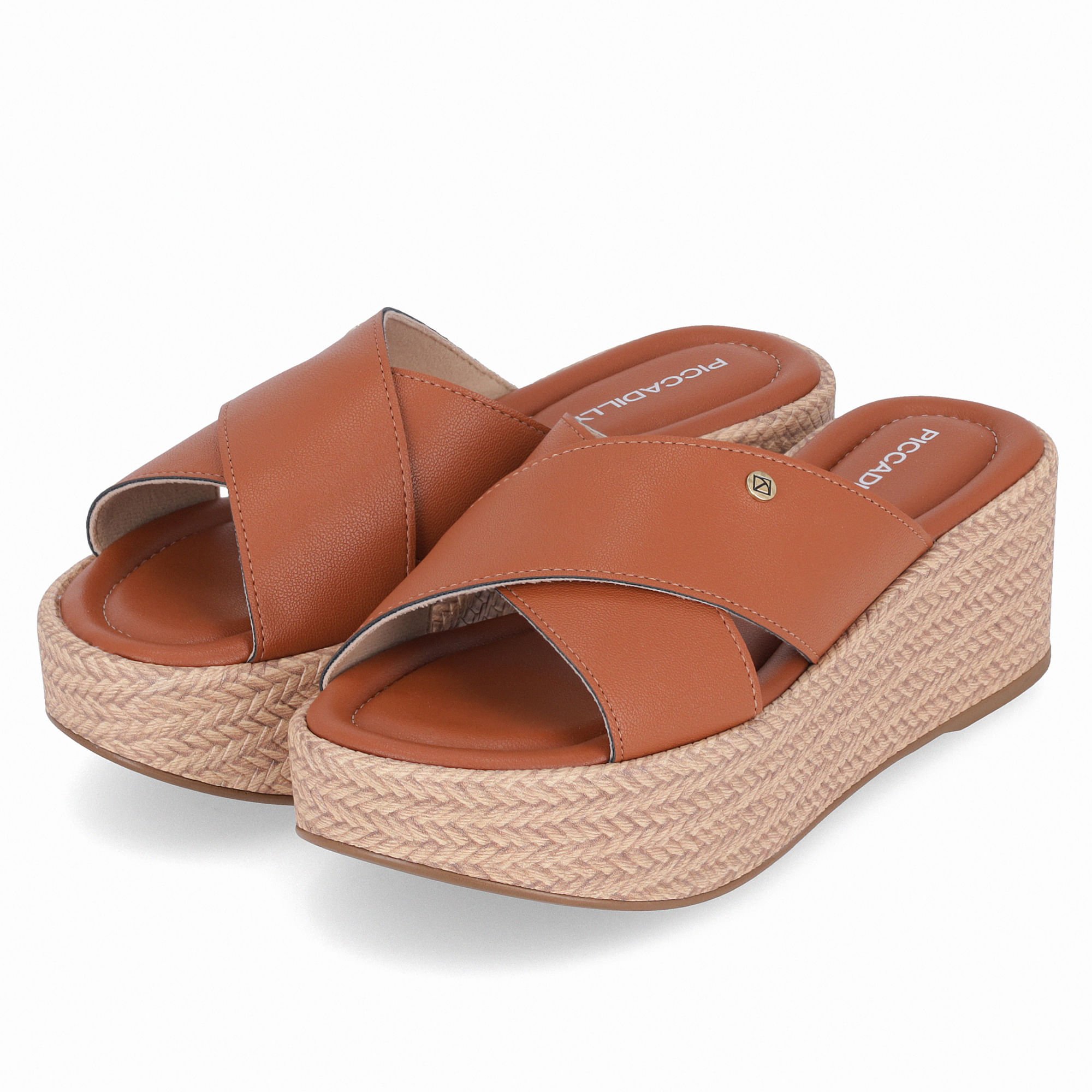 Tamanco Anabela Médio Ocre Marrom 2