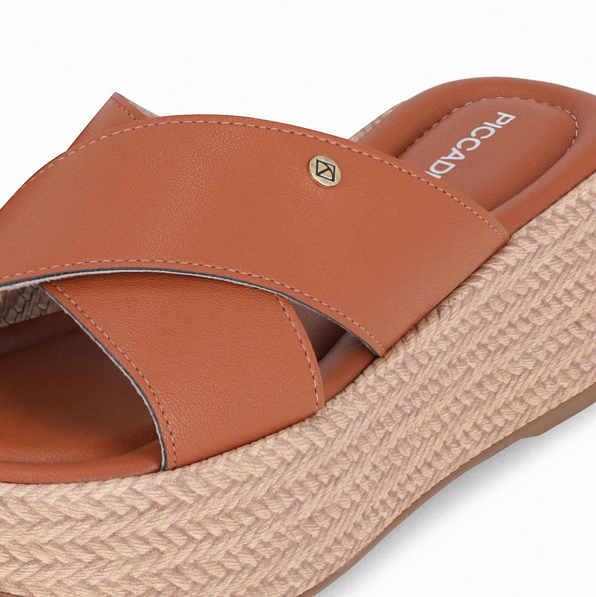 Tamanco Anabela Médio Ocre Marrom 4