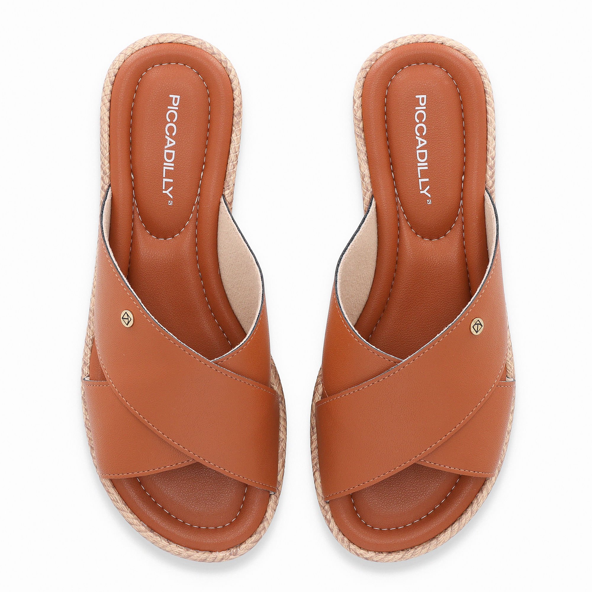 Tamanco Anabela Médio Ocre Marrom 5