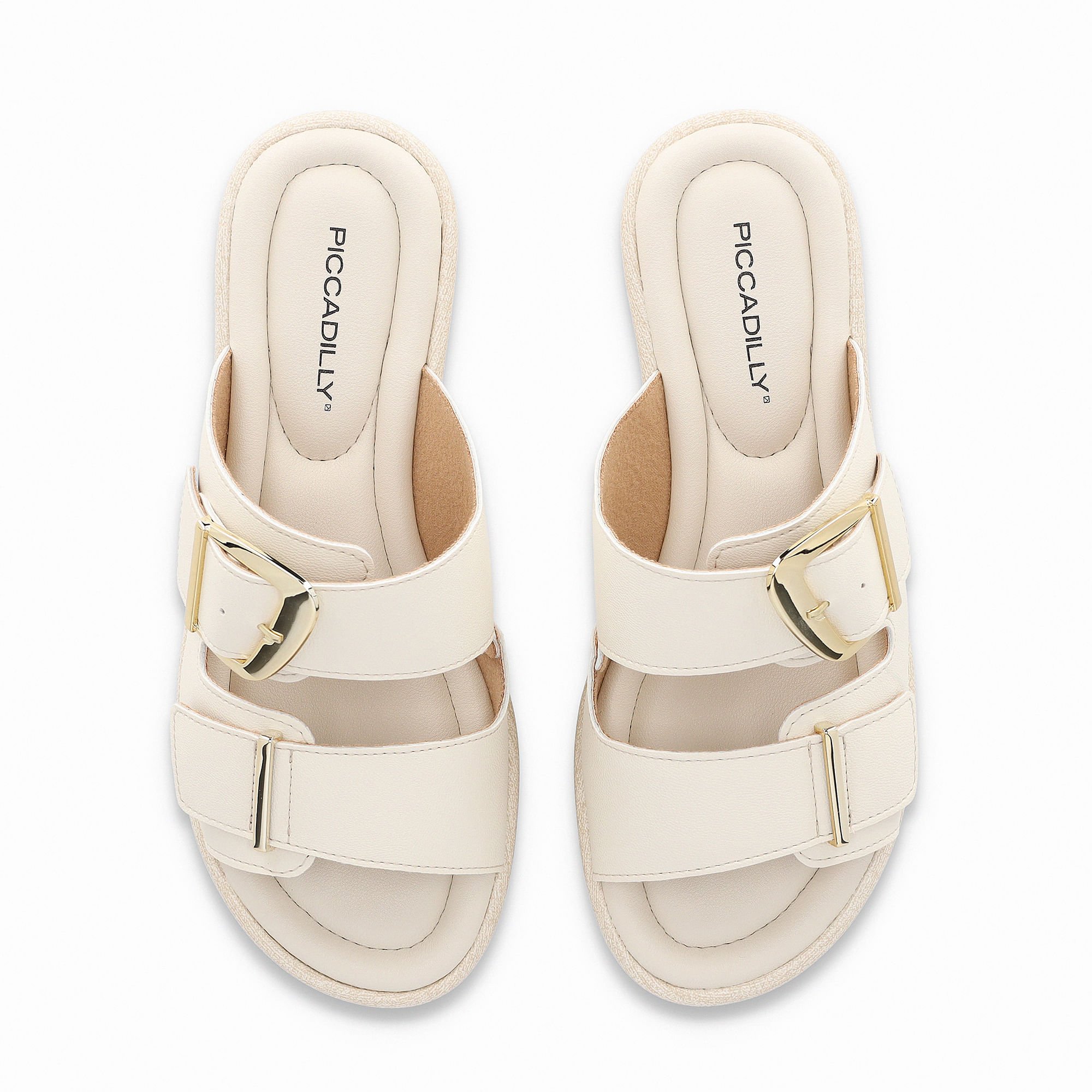 Tamanco Leia Anabela Médio Off White Branco 5