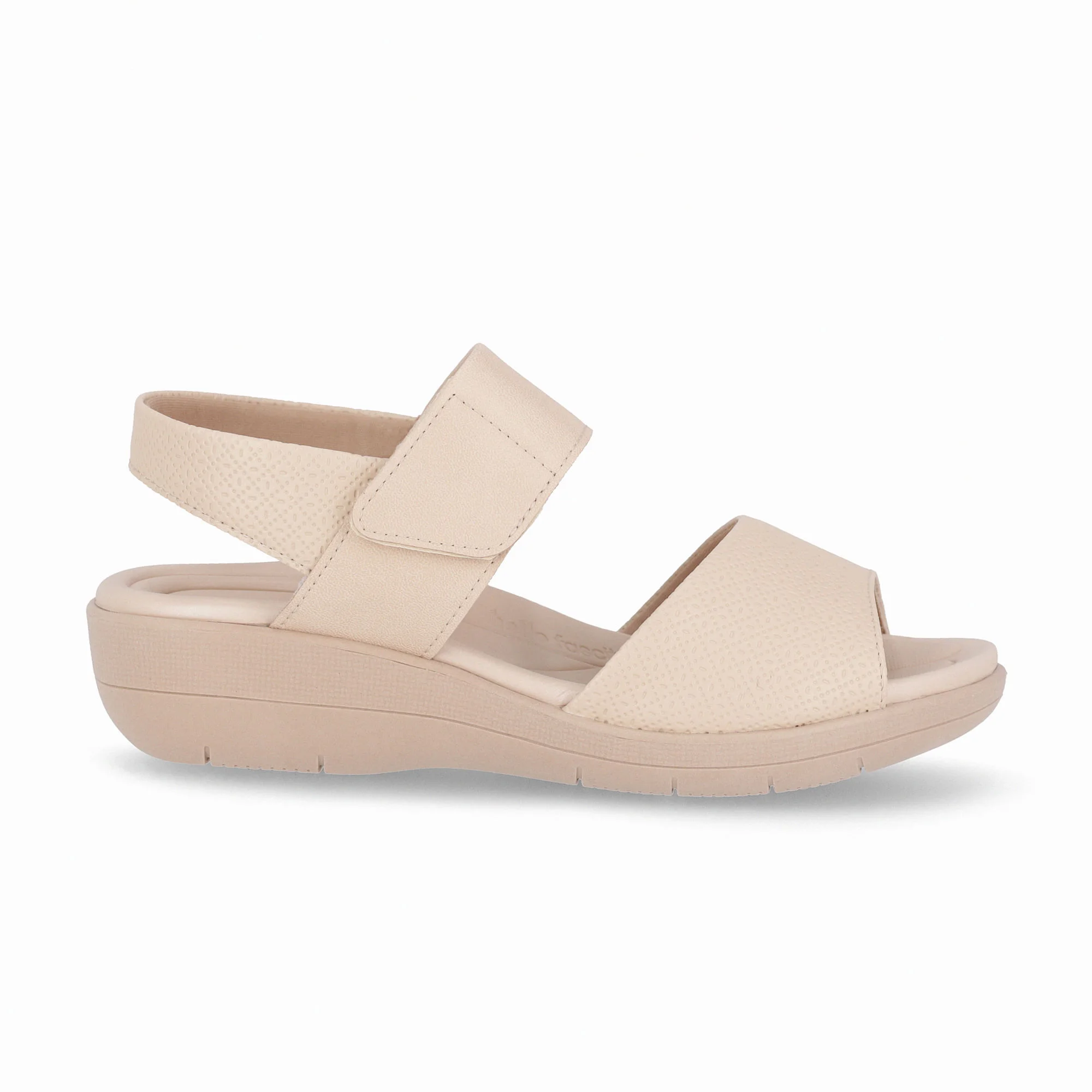 Sandália Fascite Anabela Médio Brule