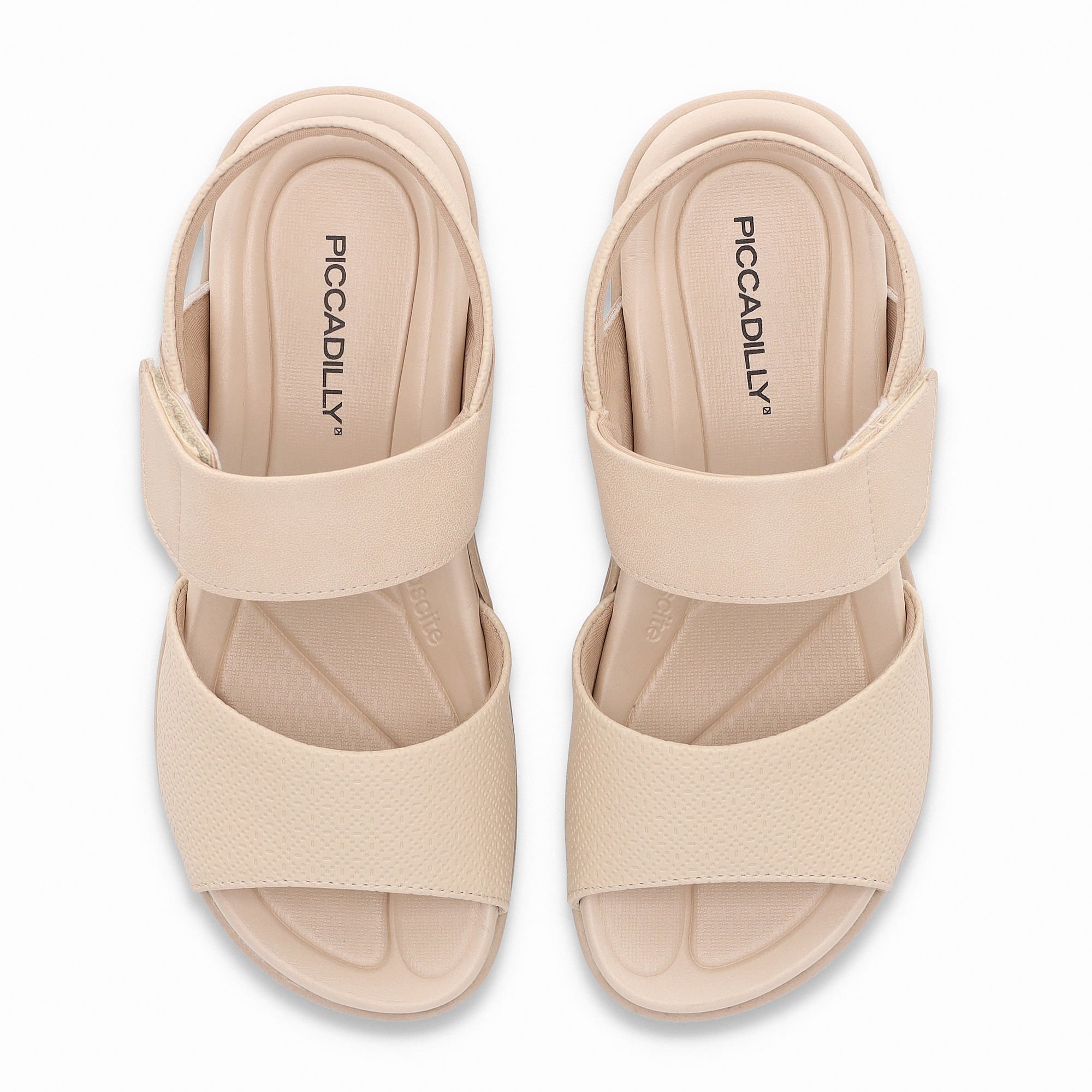 Sandália Fascite Anabela Médio Brule Bege 2