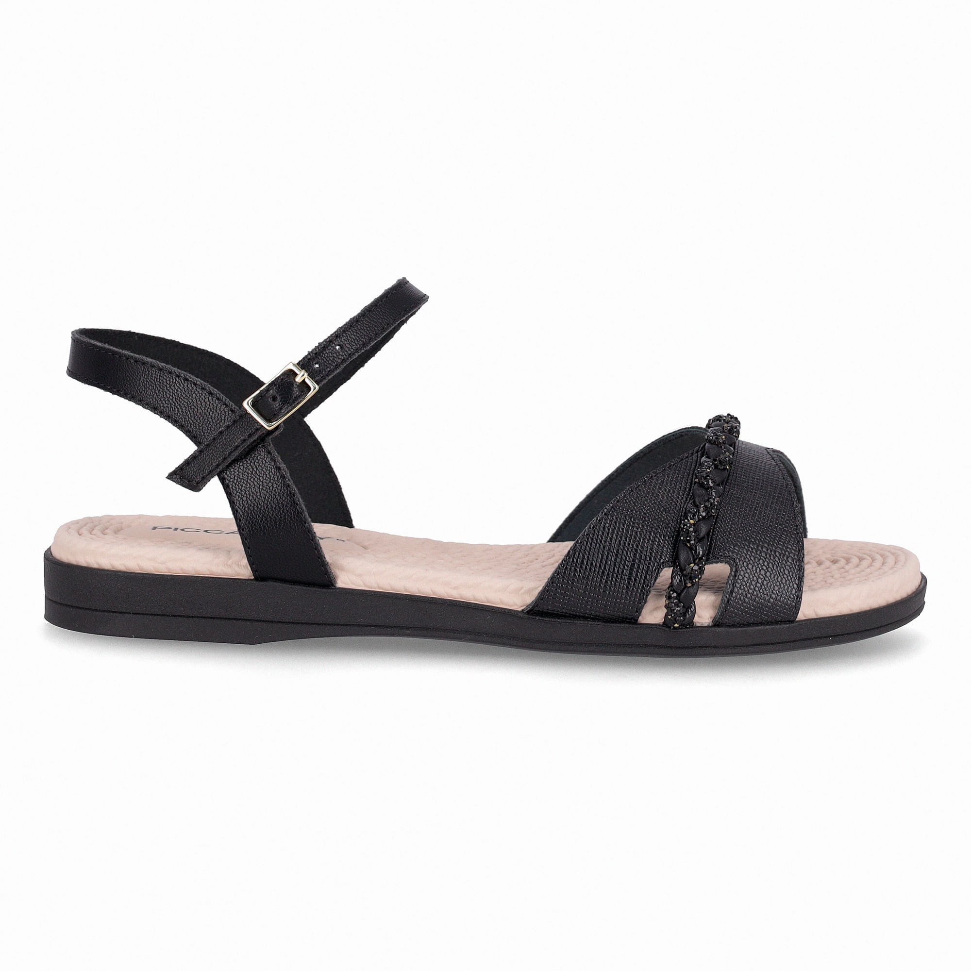 Sandália Rasteirinha Adla Preto