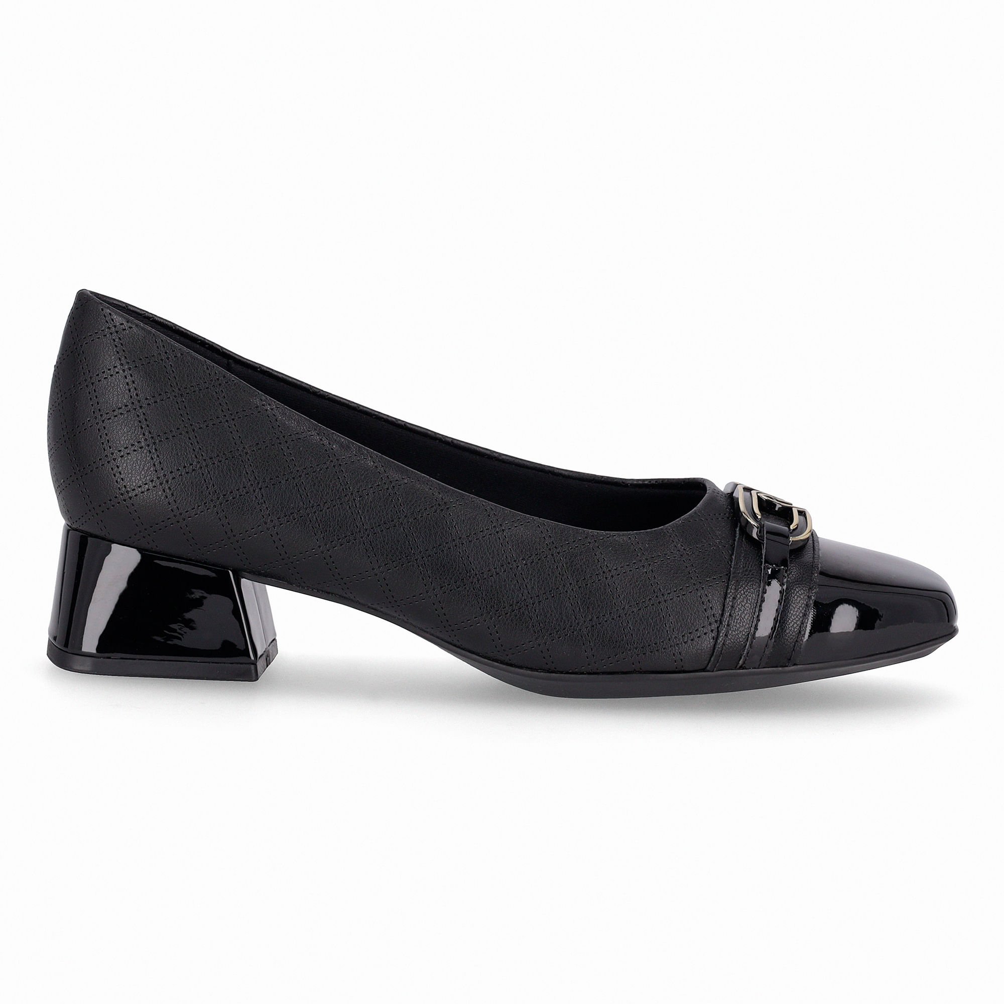 Scarpin Tati Salto Médio Preto