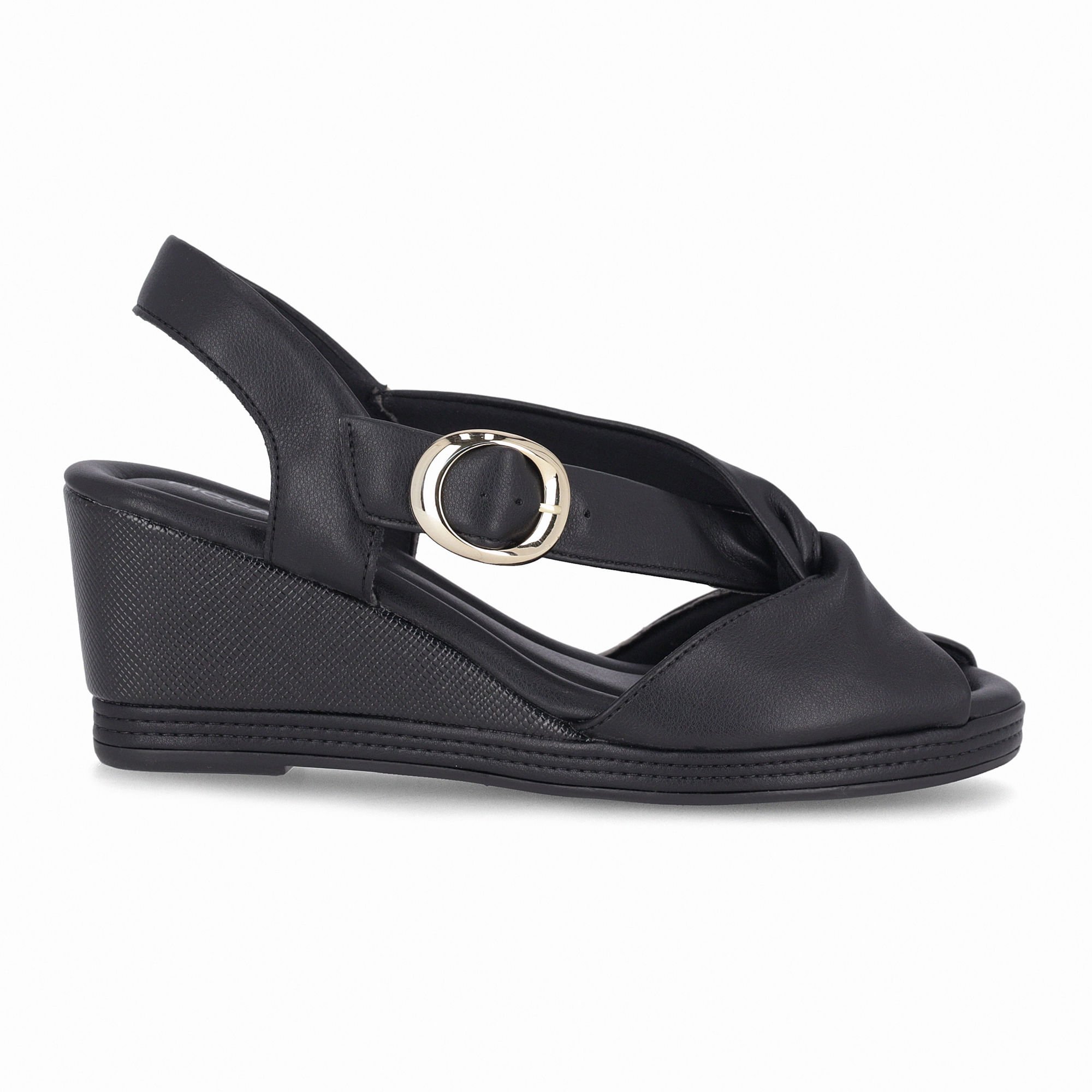 Sandália Alice Anabela Alto Preto