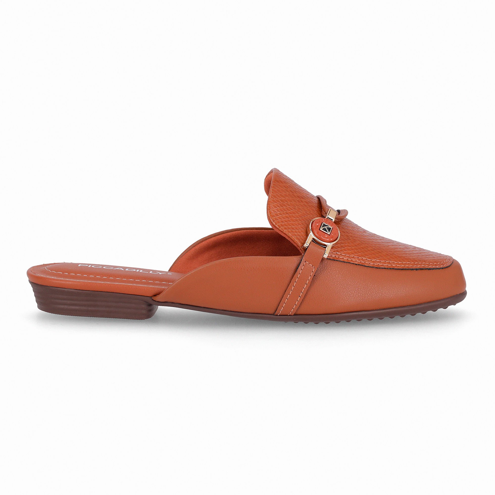 Mule Raquel Salto Baixo Ocre