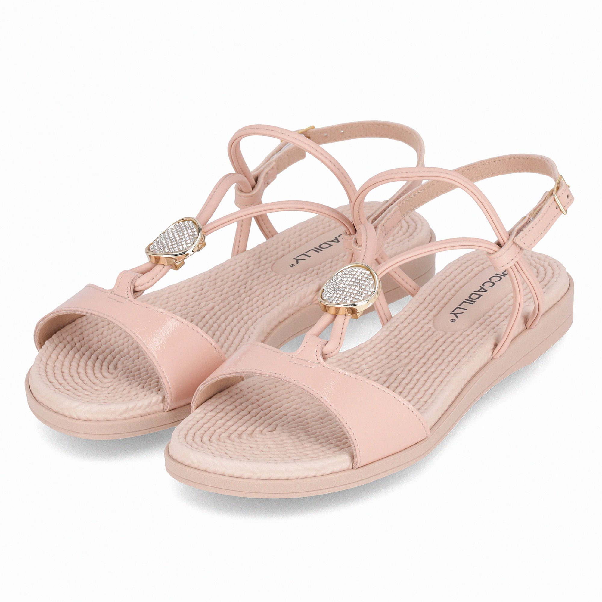 Sandália Rasteirinha Adla Rose Rosa 2