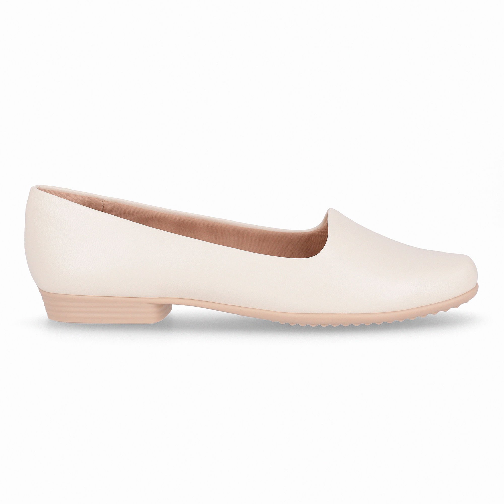 Sapatilha Raquel Salto Baixo Off White