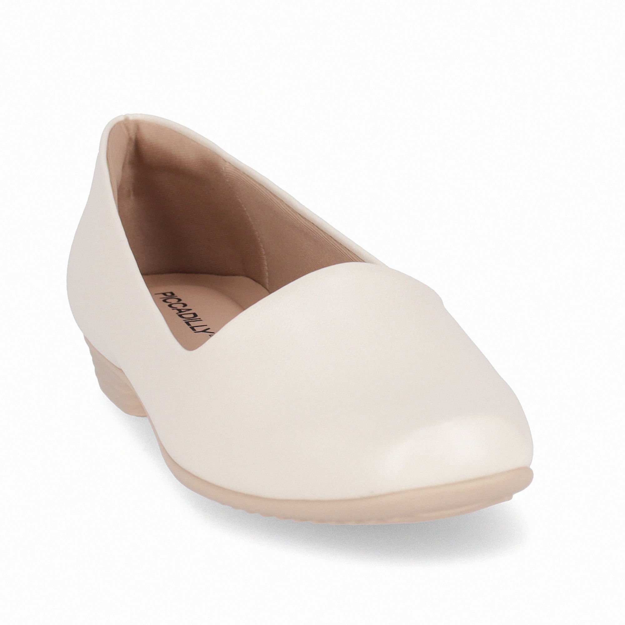 Sapatilha Raquel Salto Baixo Off White Branco 3