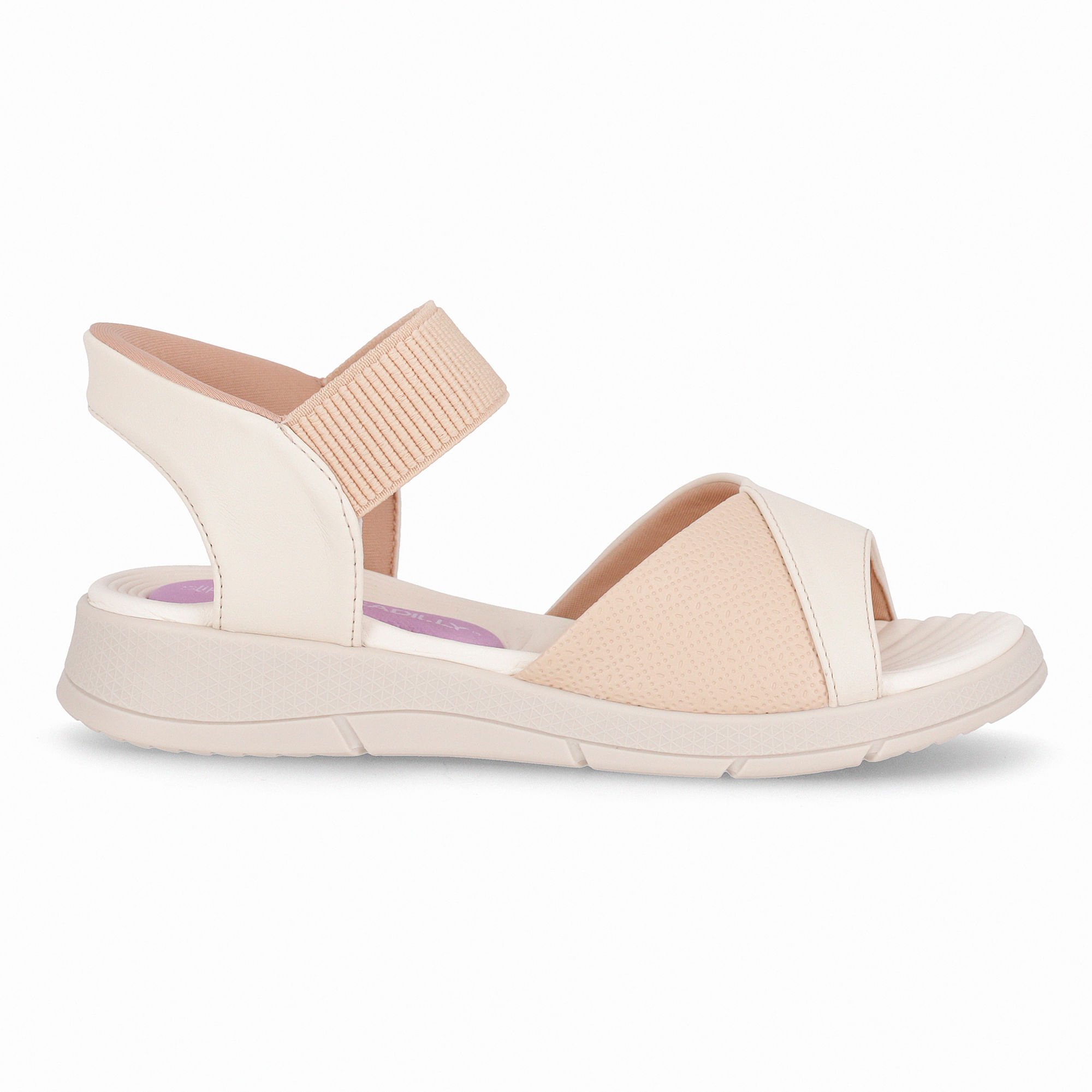 Papete SlipFit Anabela Médio Off White com Brule
